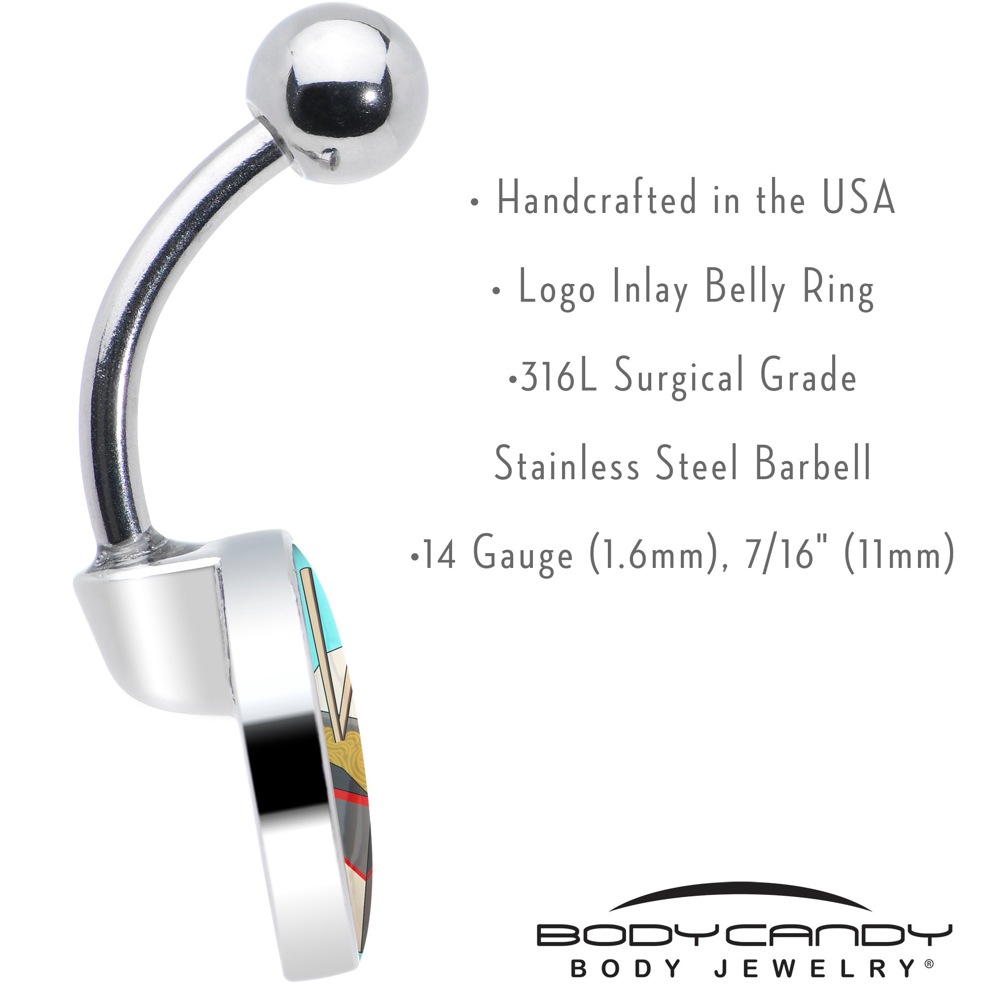 Chinese Take Out Stainless Steel Belly Ring custom design option