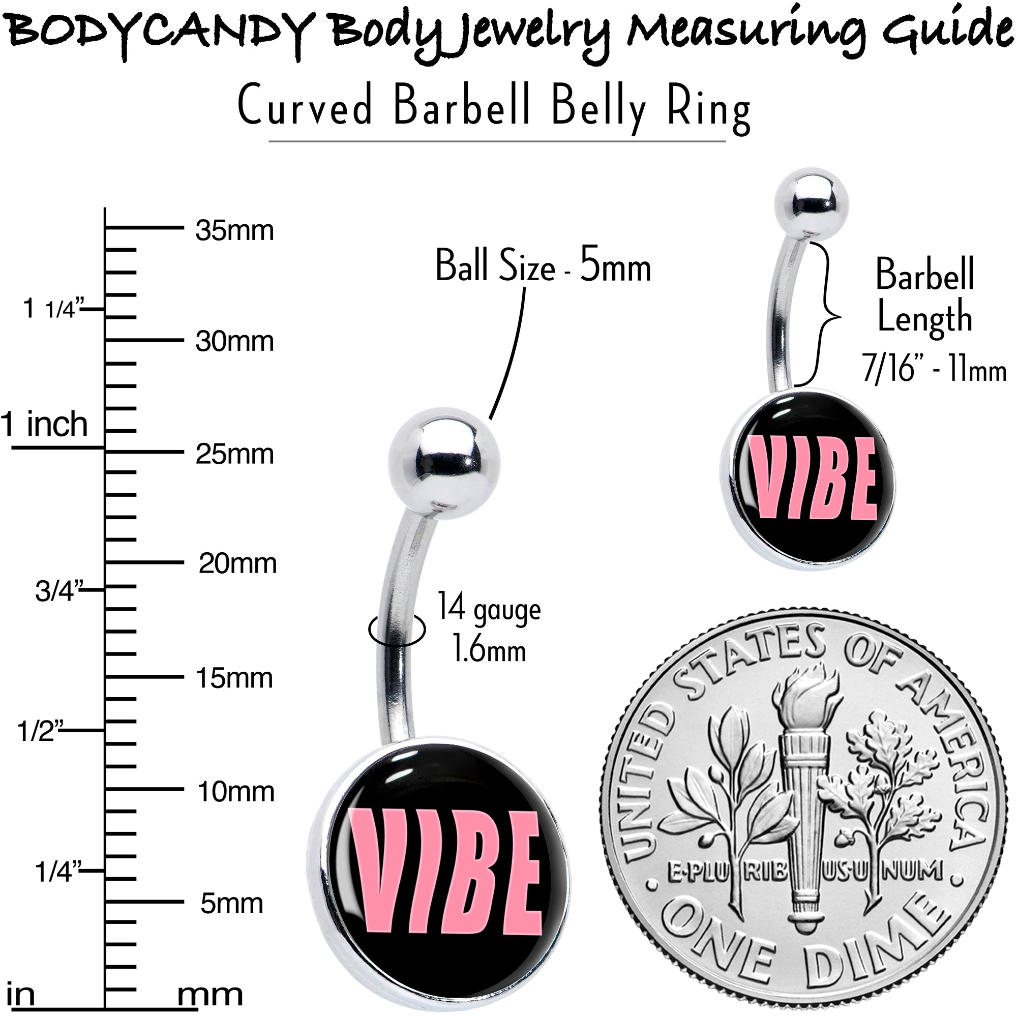Vibe Stainless Steel Belly Ring perfect for sensitive skin