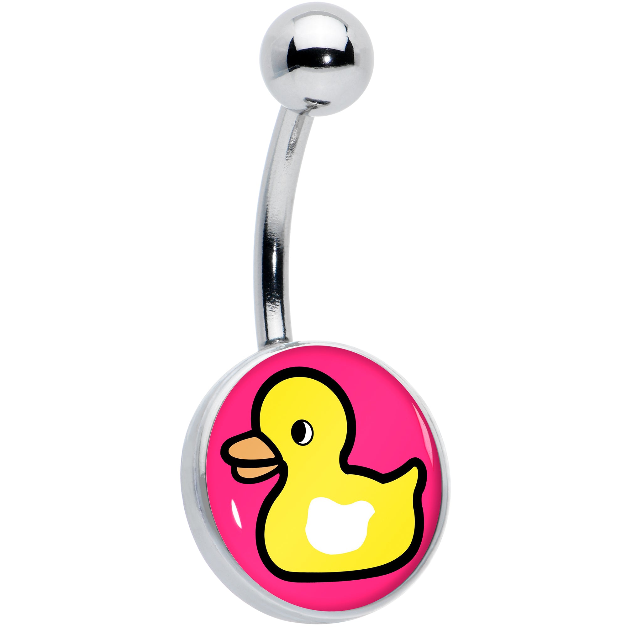 Yellow Ducky Hypoallergenic Stainless Steel Belly Ring