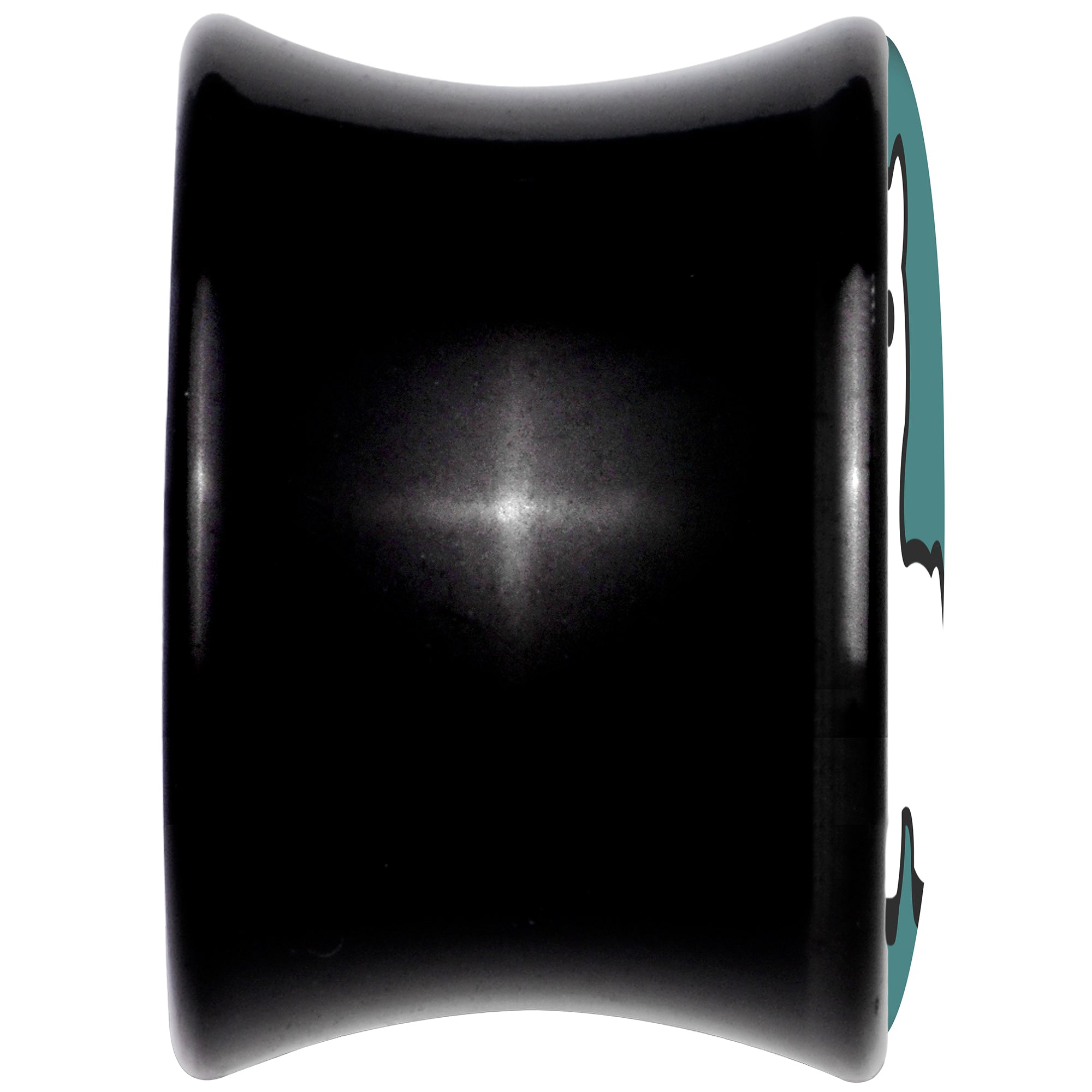 White Llama Black Acrylic Saddle Plug Set 8mm to 20mm by Onyx O