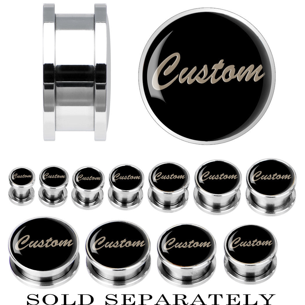 Custom No.1 Steel Personalized Screw Fit Plug