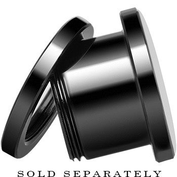 Anodized Black Titanium Custom Photo Screw Fit Plug - buy 2 for a pair