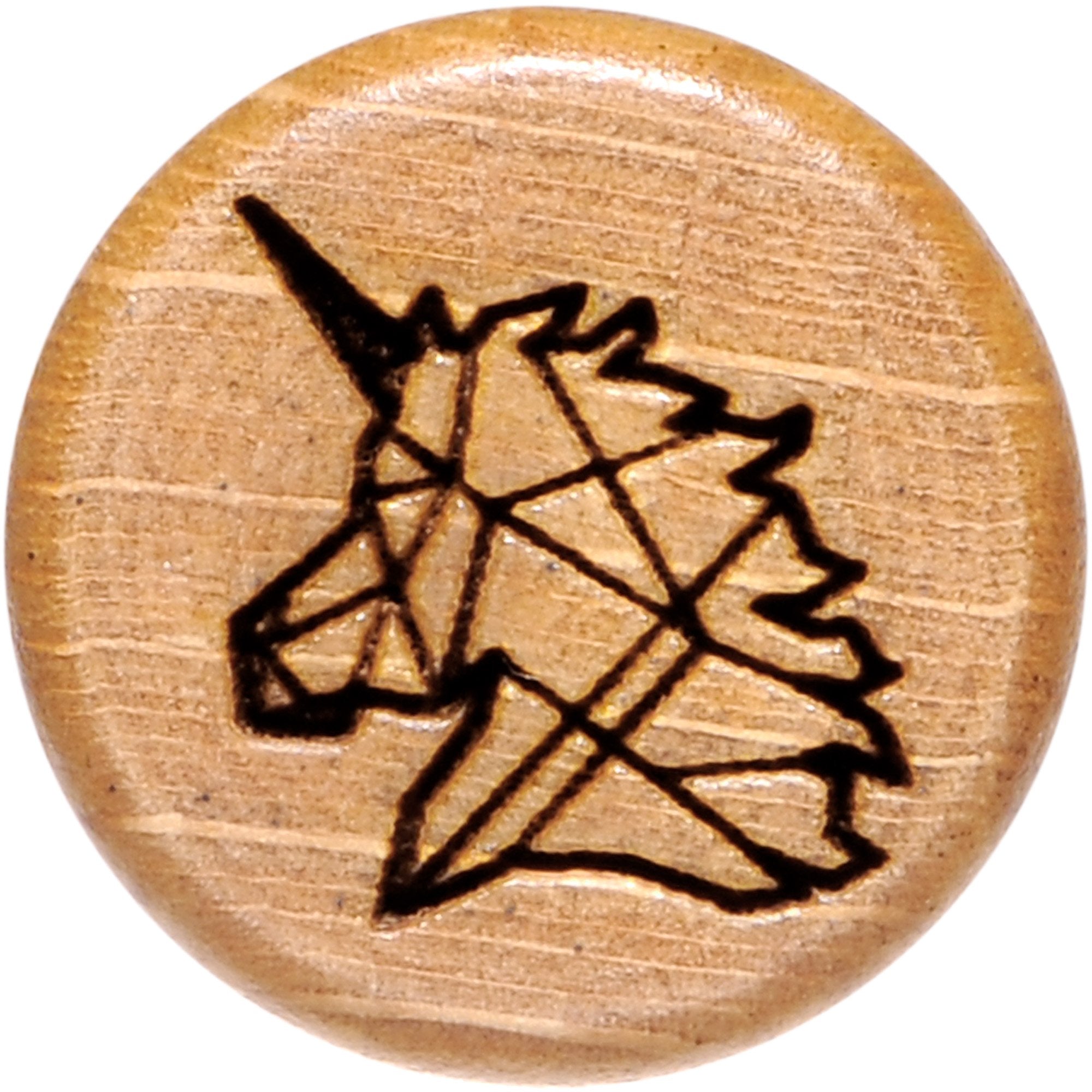 Organic Beechwood Geometric Unicorn Saddle Plug Set 0G to 25mm
