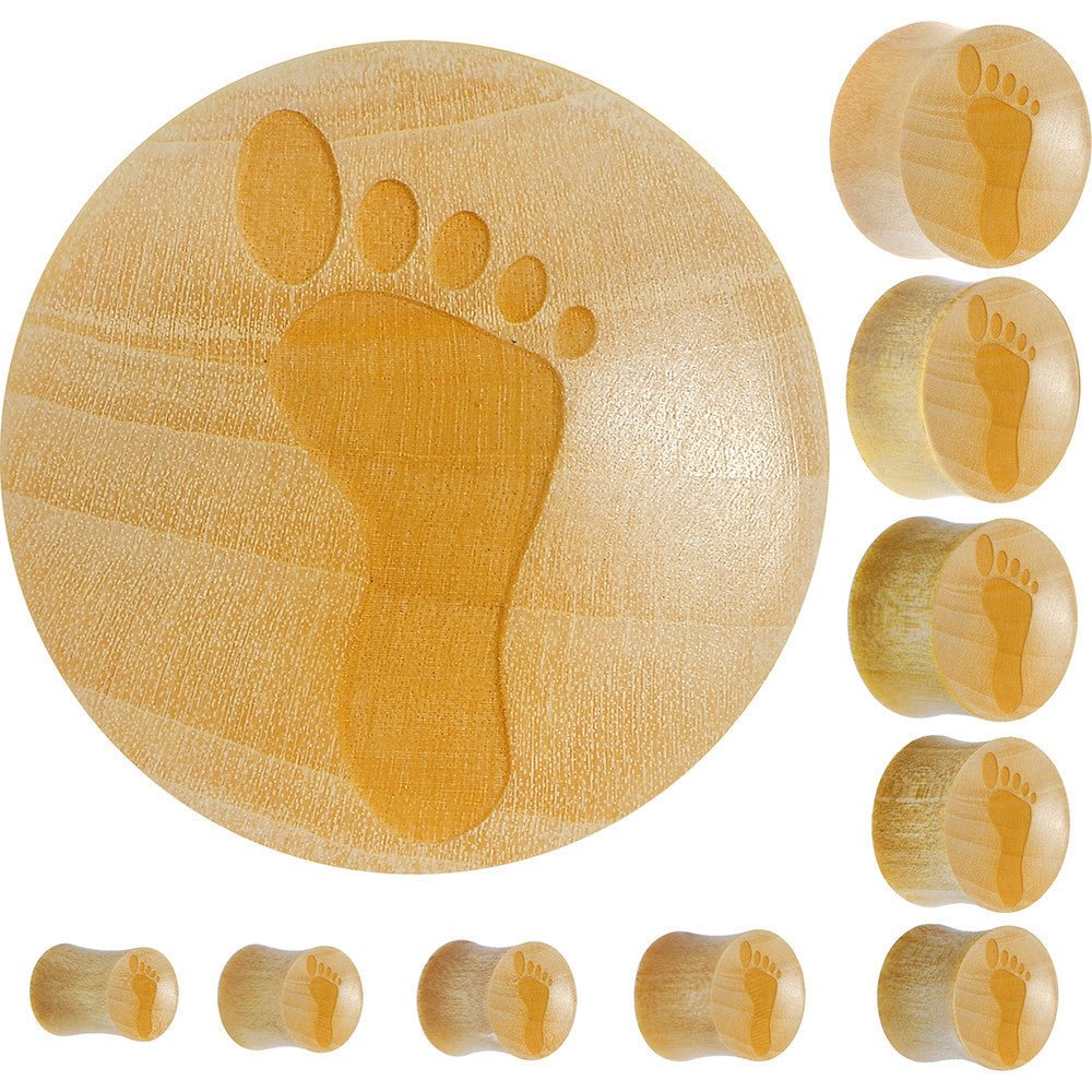 Organic Crocodile Wood Footprint Saddle Plug