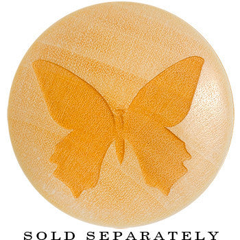 Organic Crocodile Wood Butterfly Saddle Plug