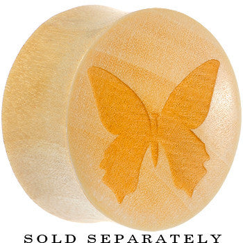 Organic Crocodile Wood Butterfly Saddle Plug