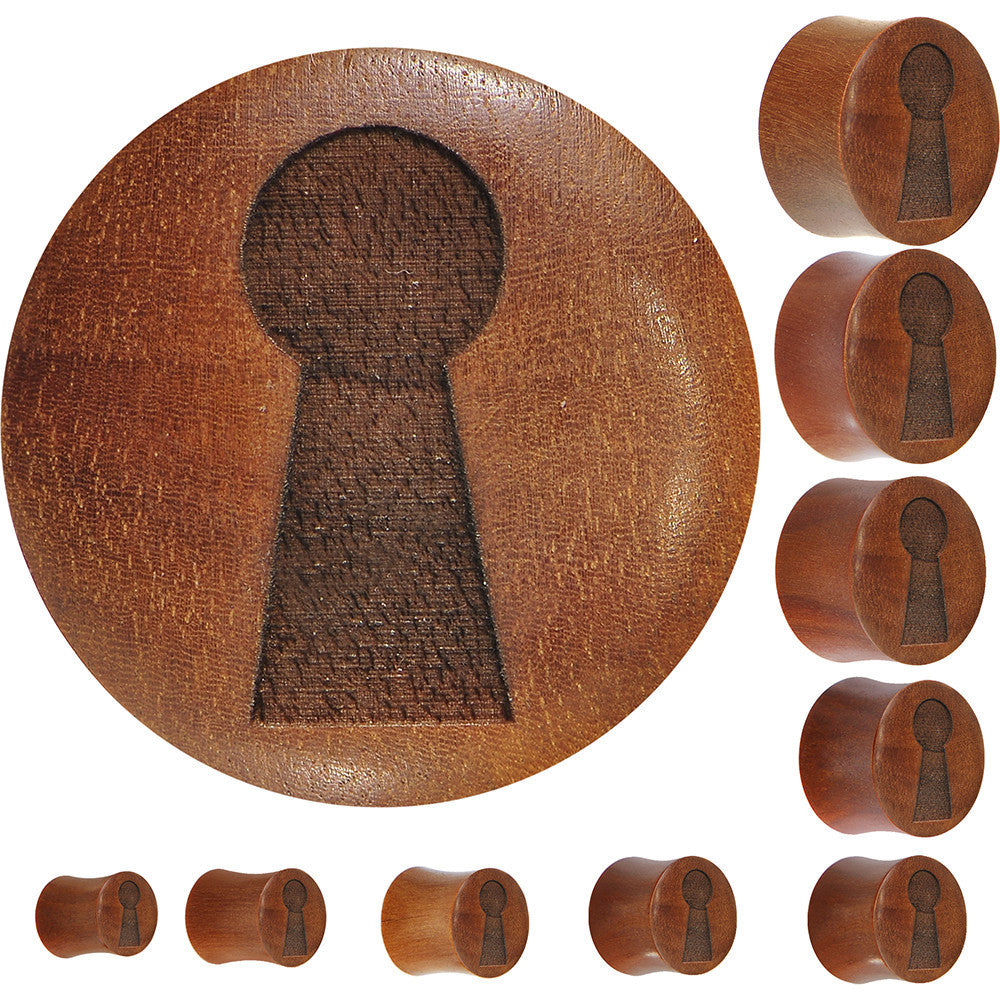 Organic Sawo Wood Keyhole Plug