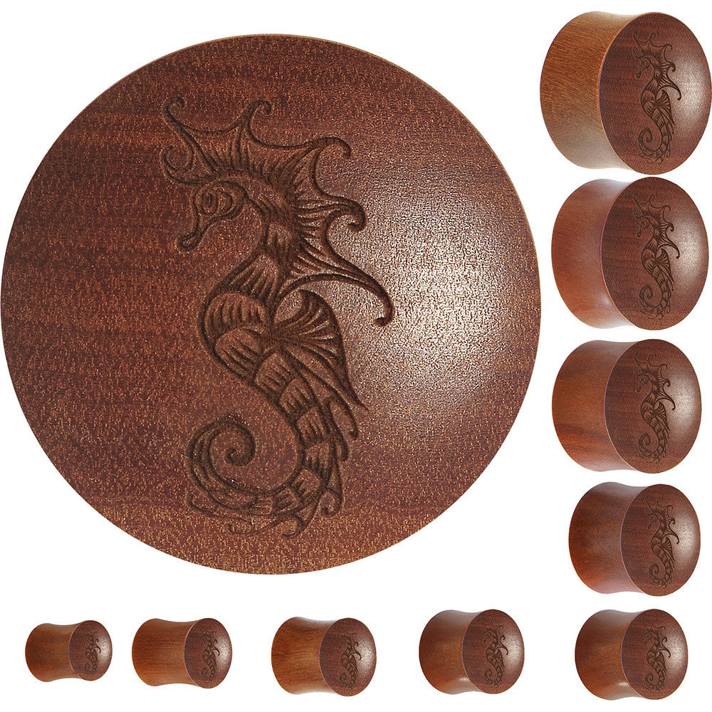 Organic Sawo Wood Sultry Seahorse Saddle Plug