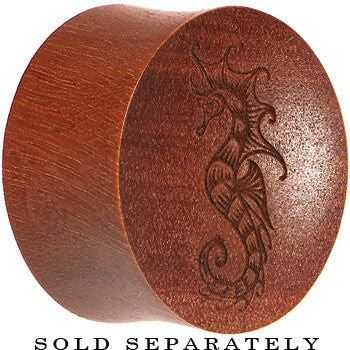 Organic Sawo Wood Sultry Seahorse Saddle Plug