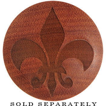 Organic Sawo Wood Fleur de Lis Saddle Plug