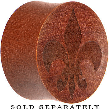 Organic Sawo Wood Fleur de Lis Saddle Plug