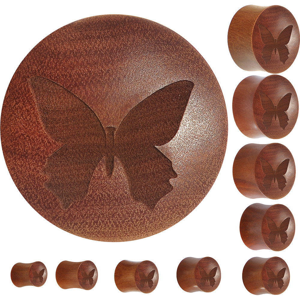 Organic Sawo Wood Butterfly Saddle Plug