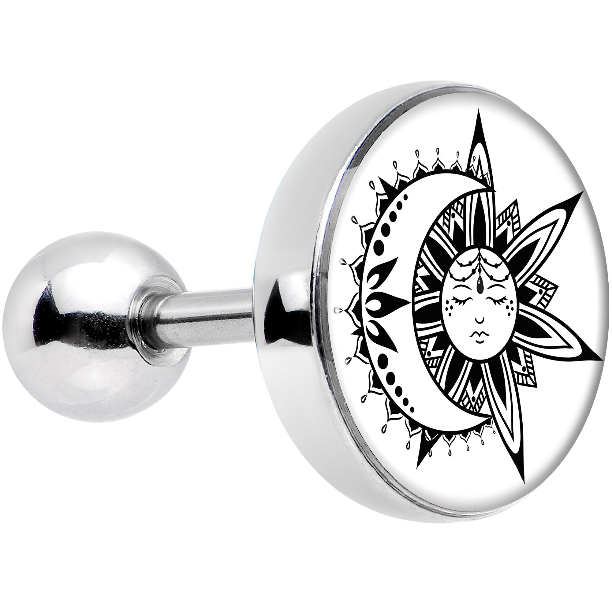 Sun and Moon Tragus Cartilage Earring