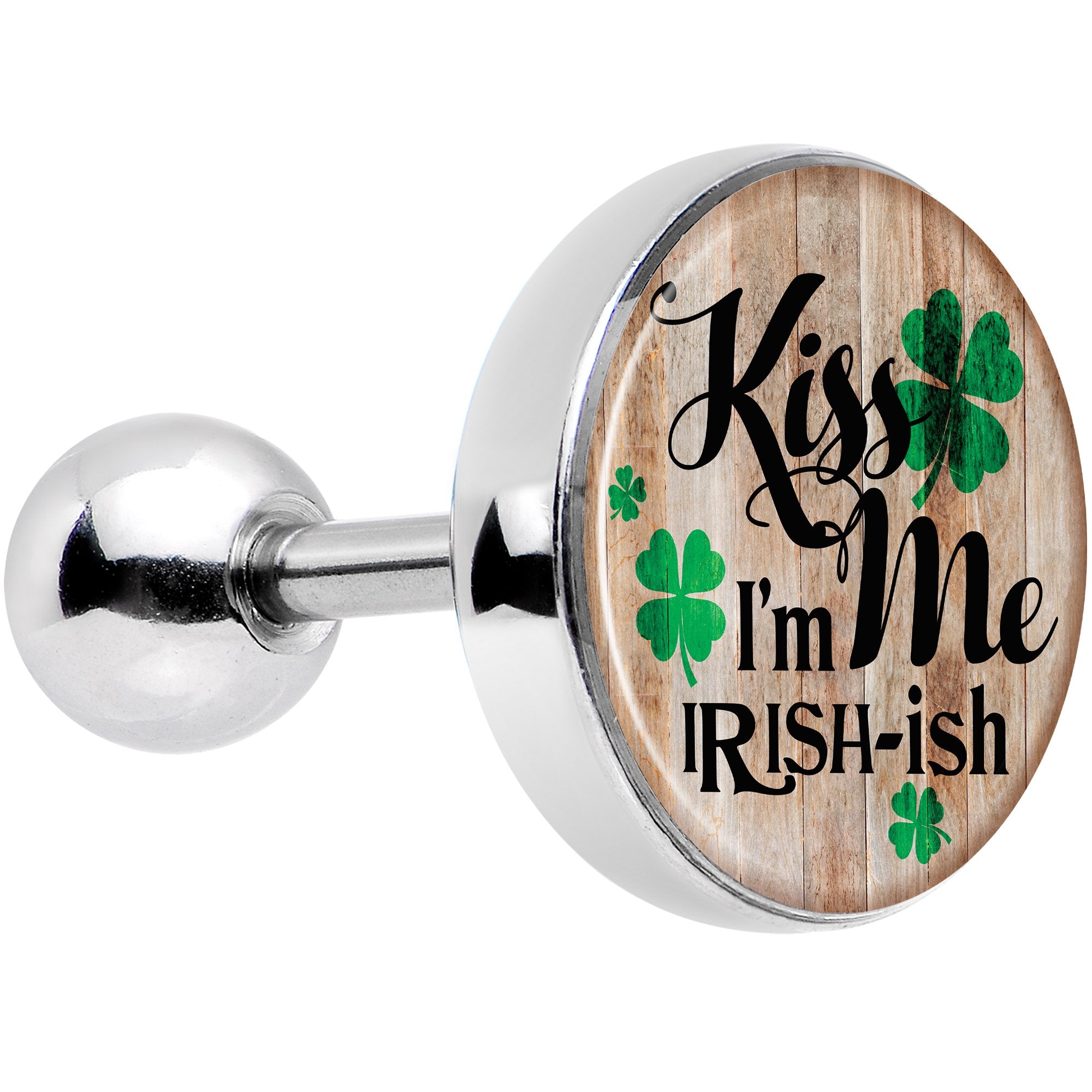 Kiss Me Im Irish St Pattys Day Tragus Cartilage Earring