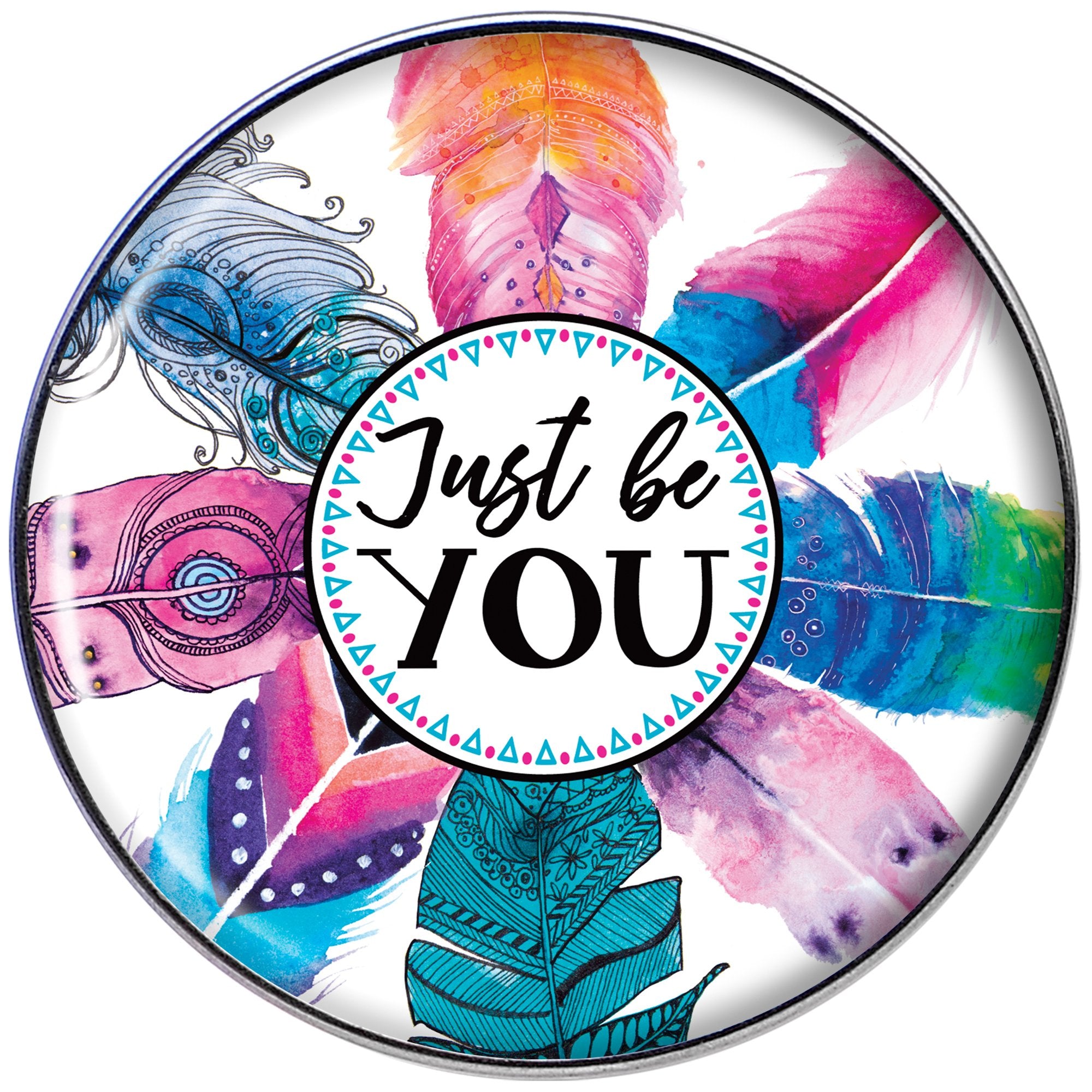 16G 1/4 Watercolor Just Be You Feathers Tragus Cartilage Earring