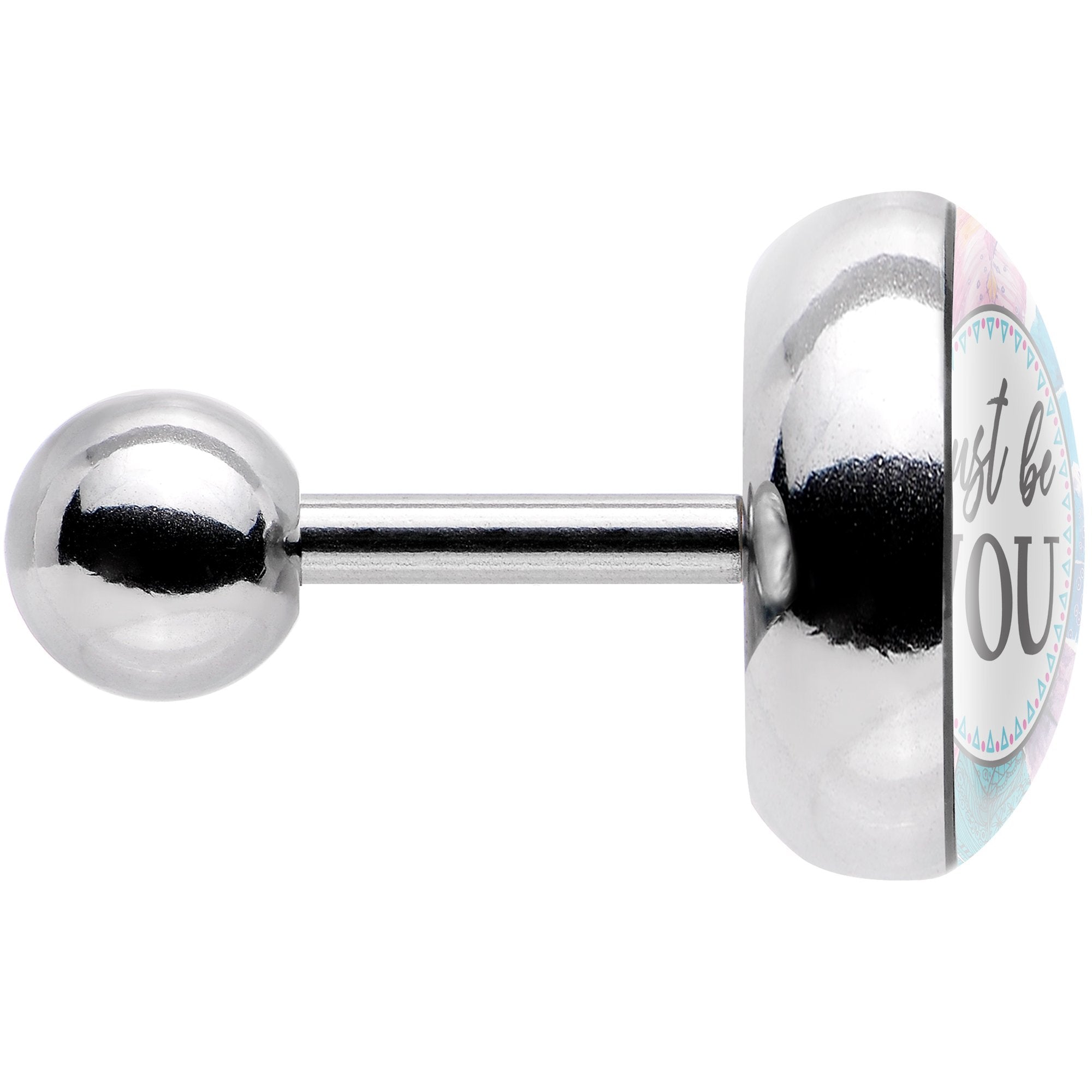 16G 1/4 Watercolor Just Be You Feathers Tragus Cartilage Earring