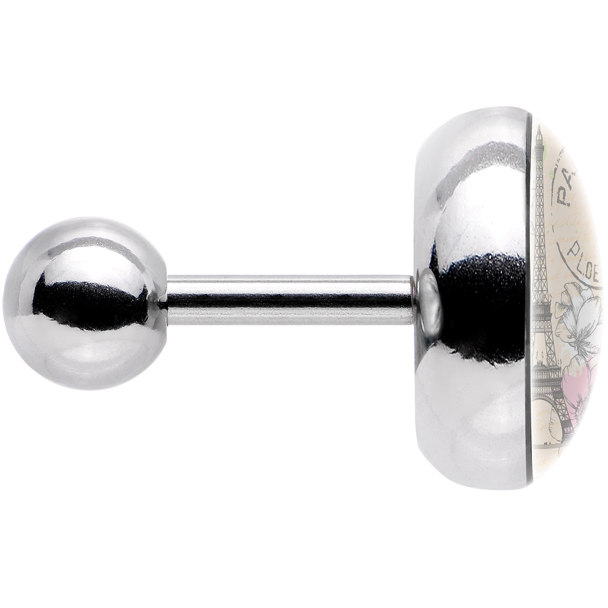 16G 1/4 With Love from Paris Tragus Cartilage Earring