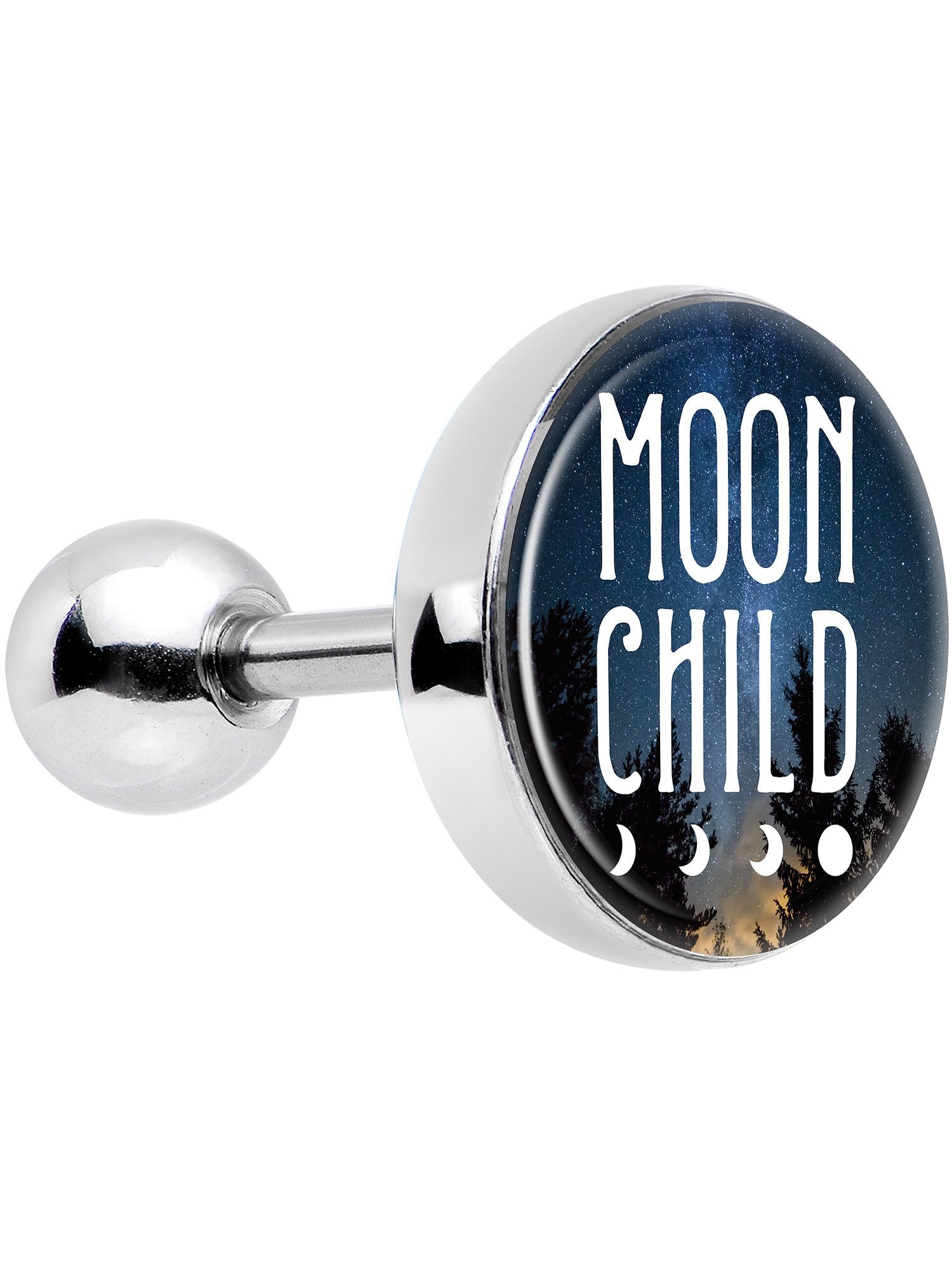 16G 1/4 Moon Child Tragus Cartilage Earring