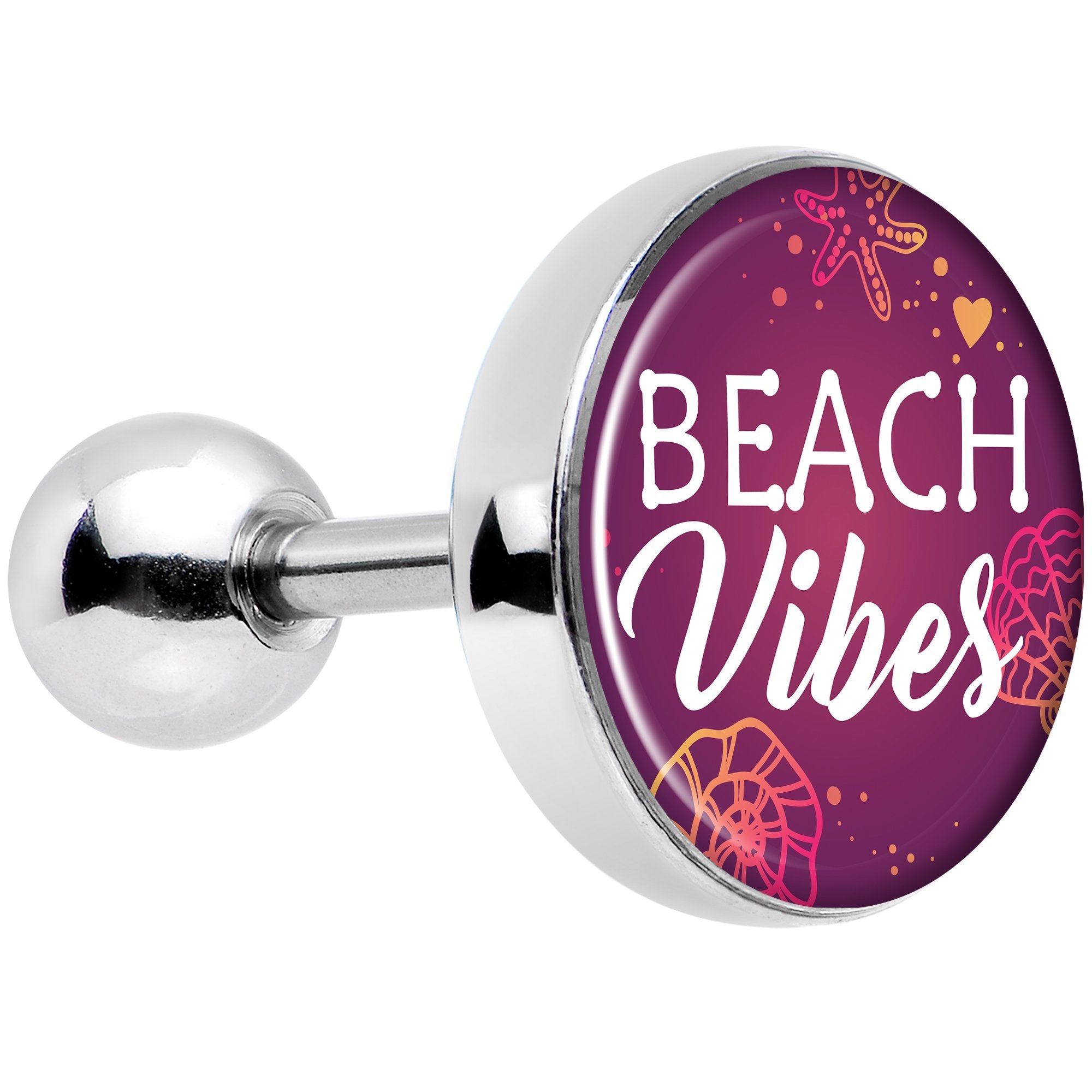16G 1/4 Tropical Paradise Beach Vibes Tragus Cartilage Earring