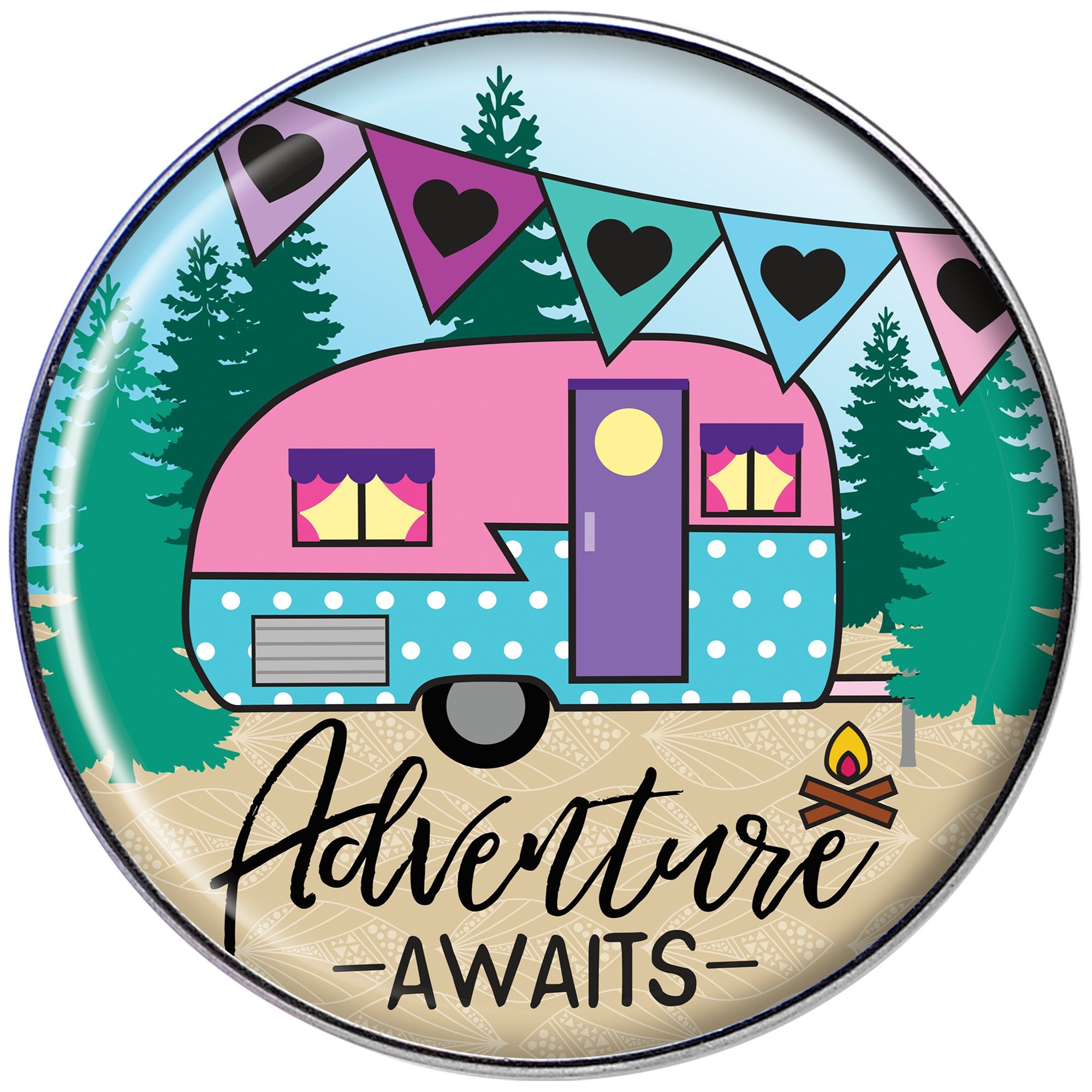 16G 1/4 Adventure Awaits Camper Tragus Cartilage Earring