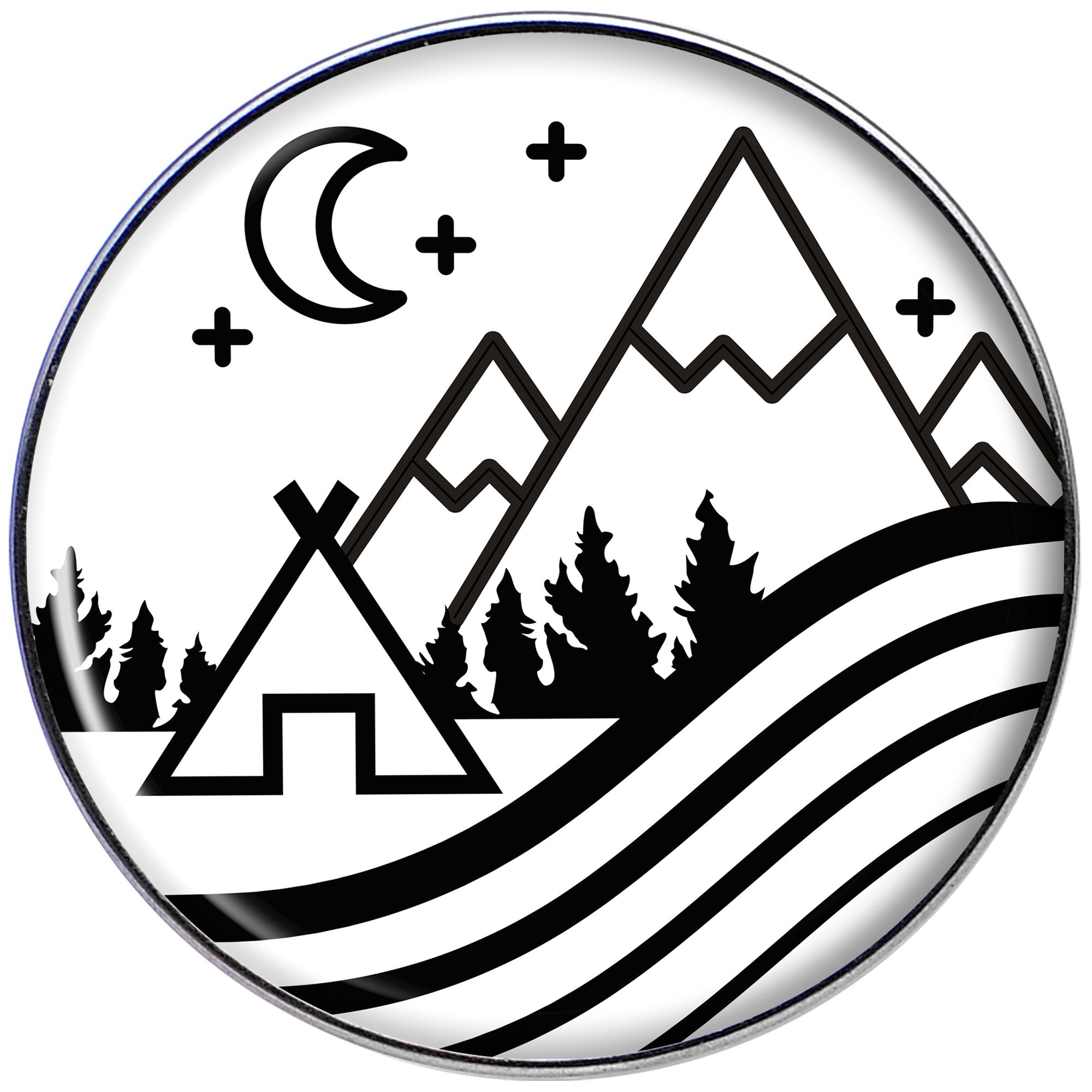 16G 1/4 Camping in the Mountains Tragus Cartilage Earring