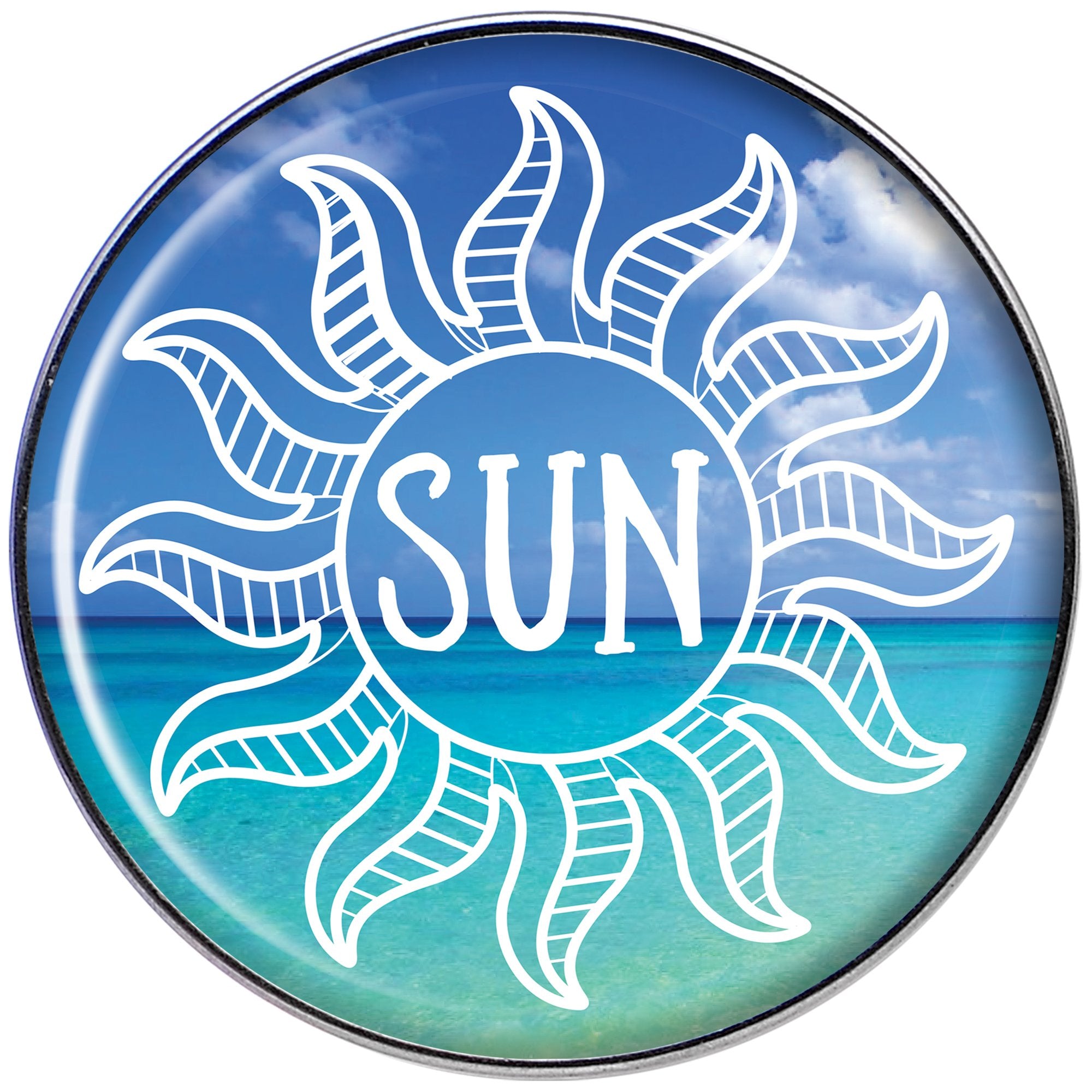 16G 1/4 Cool Ocean Sun Tragus Cartilage Earring