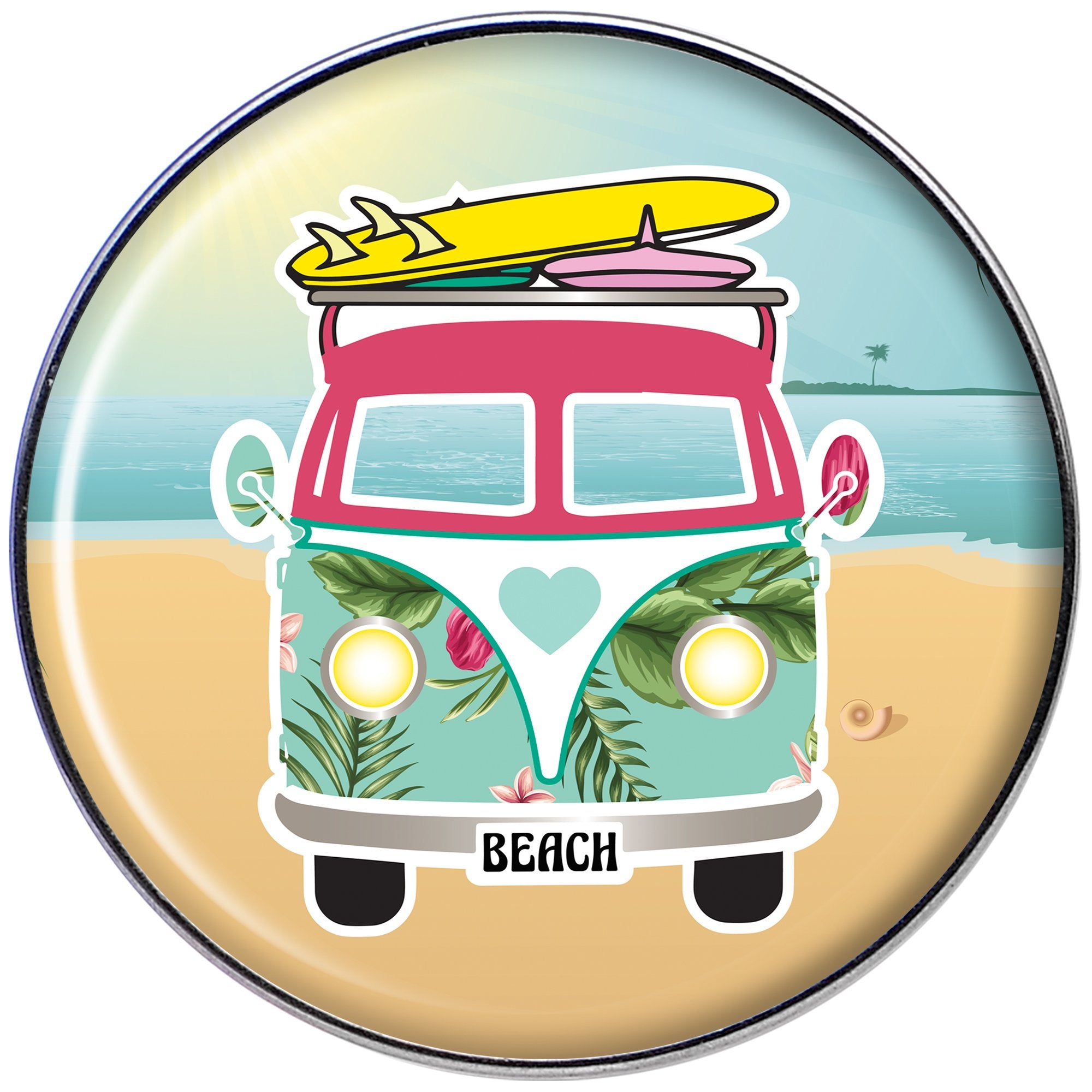 16G 1/4 Tropical Beach Cruiser Tragus Cartilage Earring