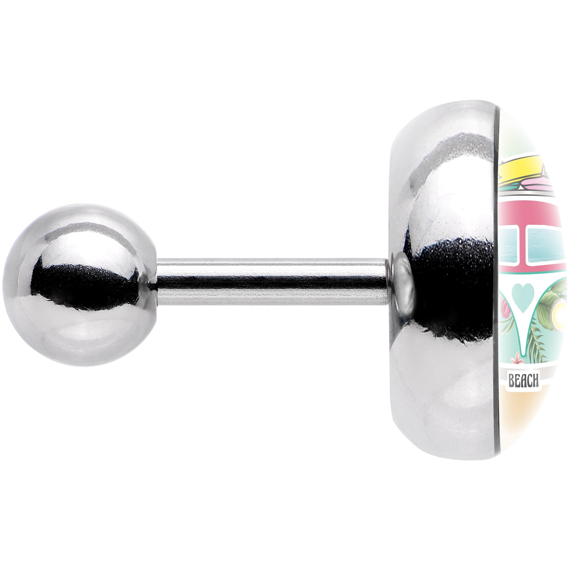 16G 1/4 Tropical Beach Cruiser Tragus Cartilage Earring