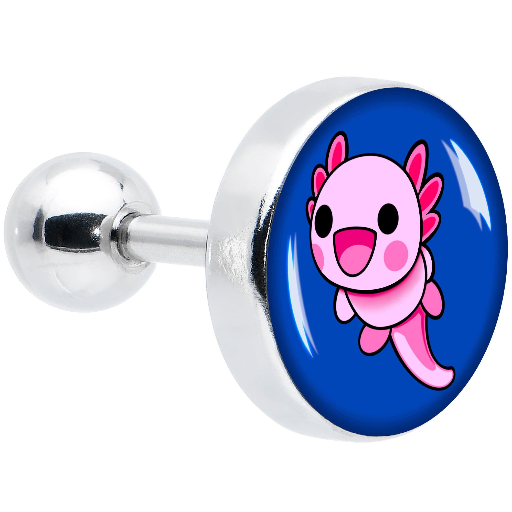 16G 1/4 Adorable Axolotl Cartilage Tragus Earring by Onyx O