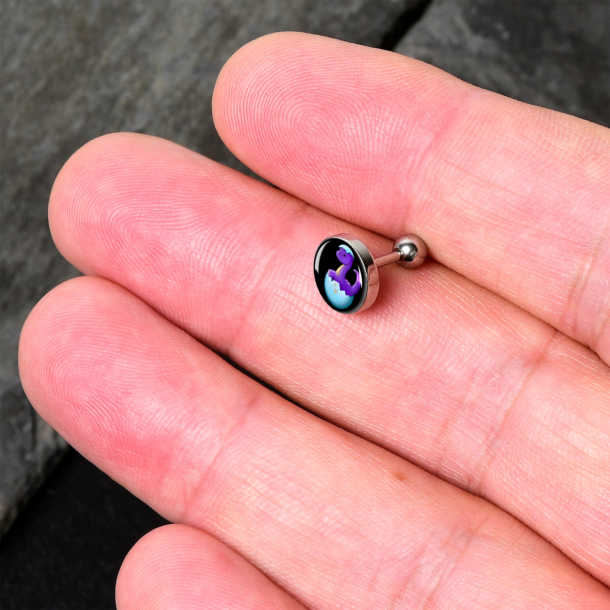 16G 1/4 Baby Dinosaur Cartilage Tragus Earring by Onyx O