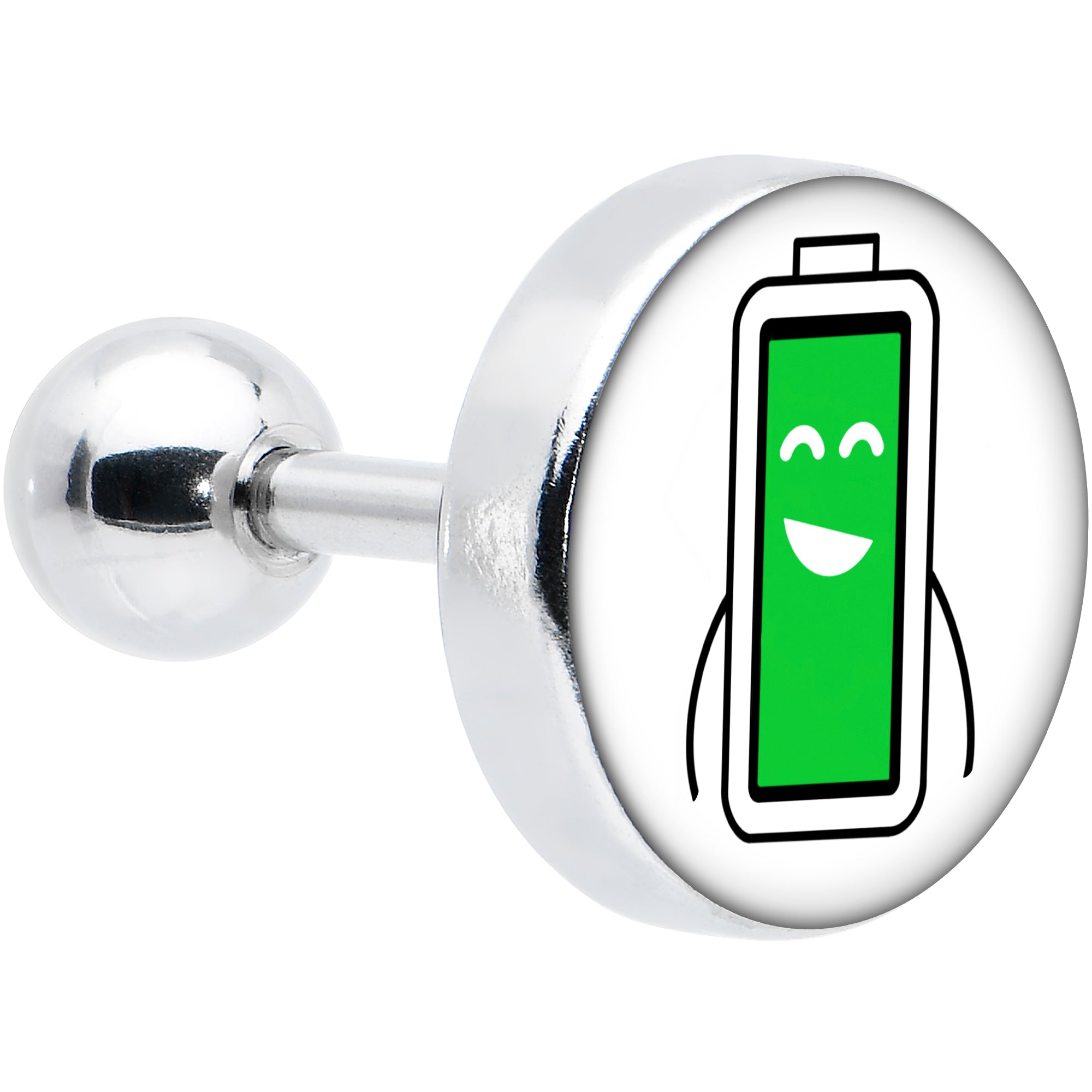 16G 1/4 Battery Full Cartilage Tragus Earring by Onyx O