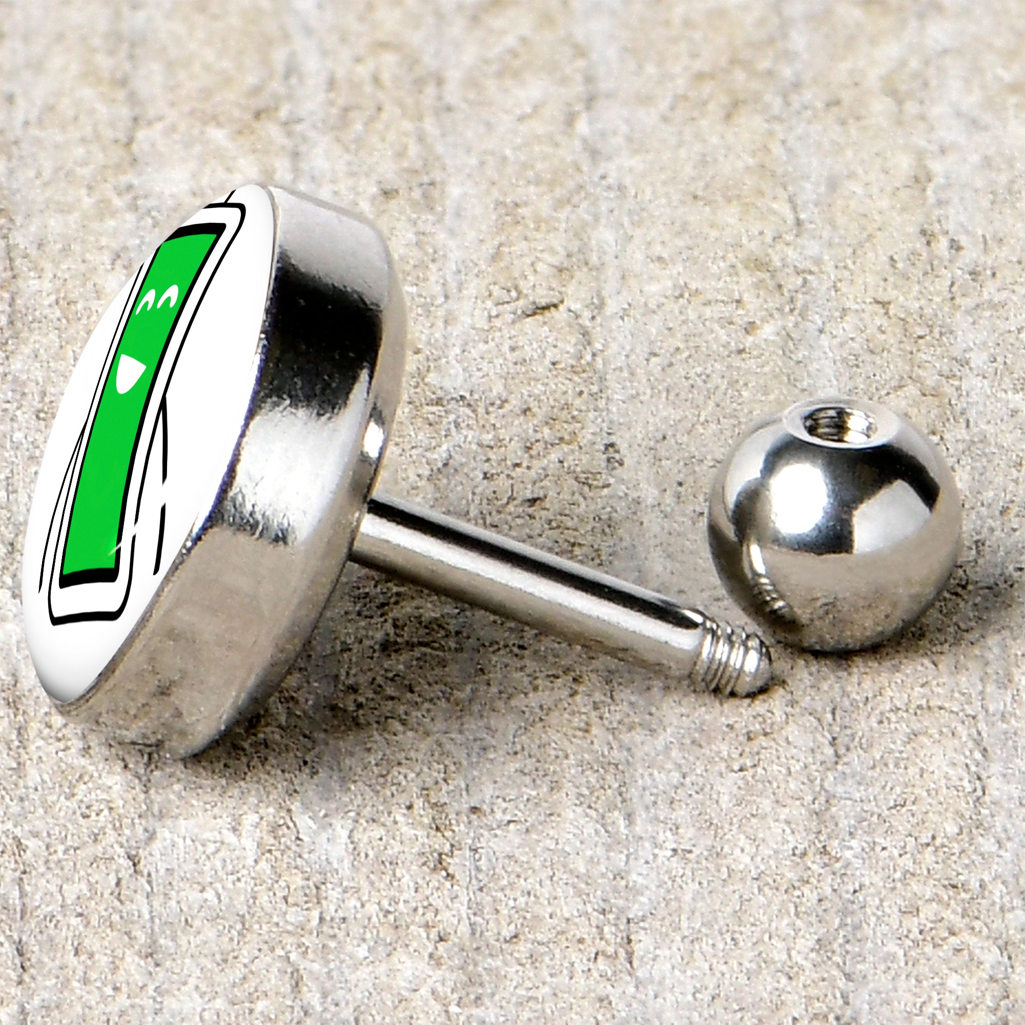 16G 1/4 Battery Full Cartilage Tragus Earring by Onyx O