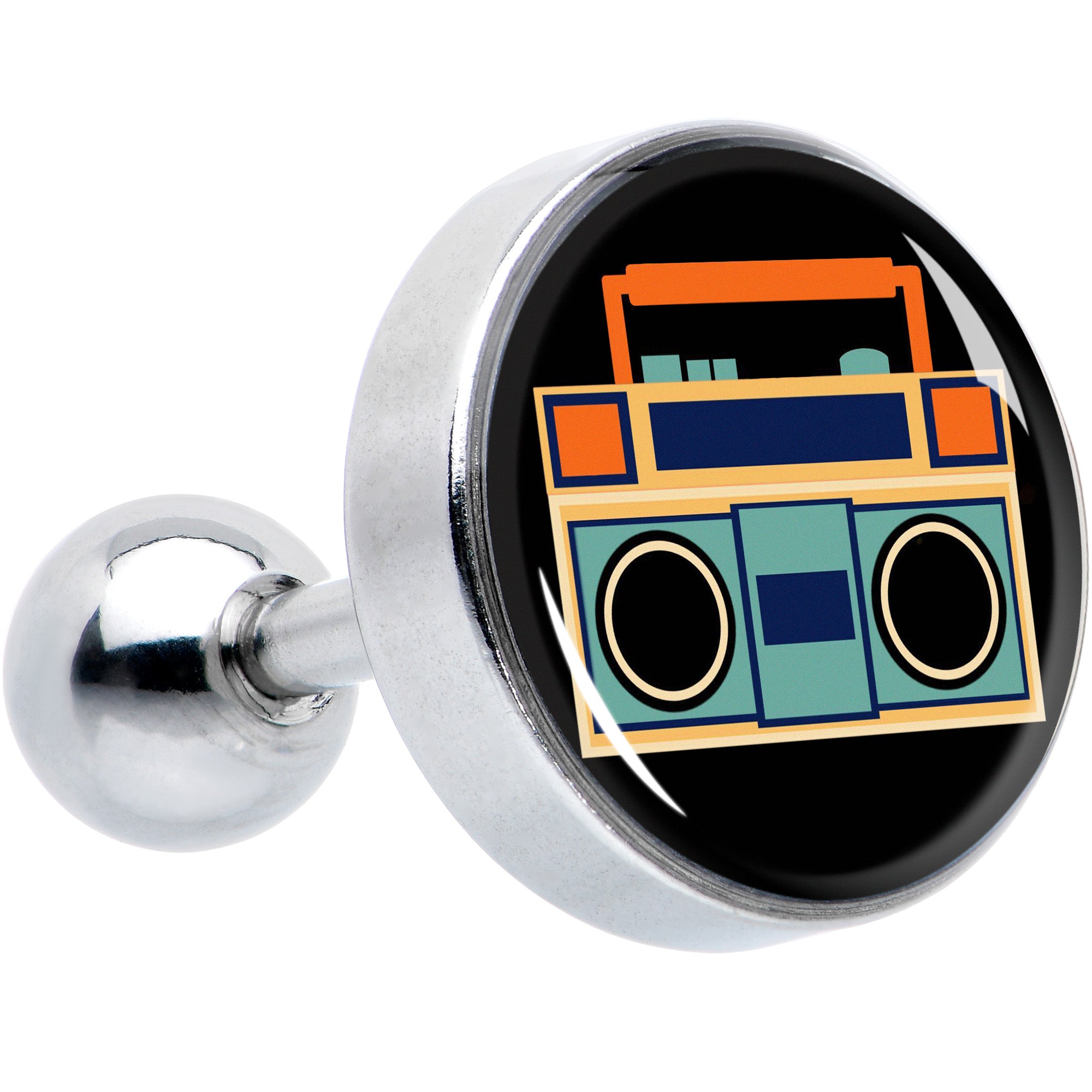 16G 1/4 Retro Boombox Cartilage Tragus Earring by Onyx O