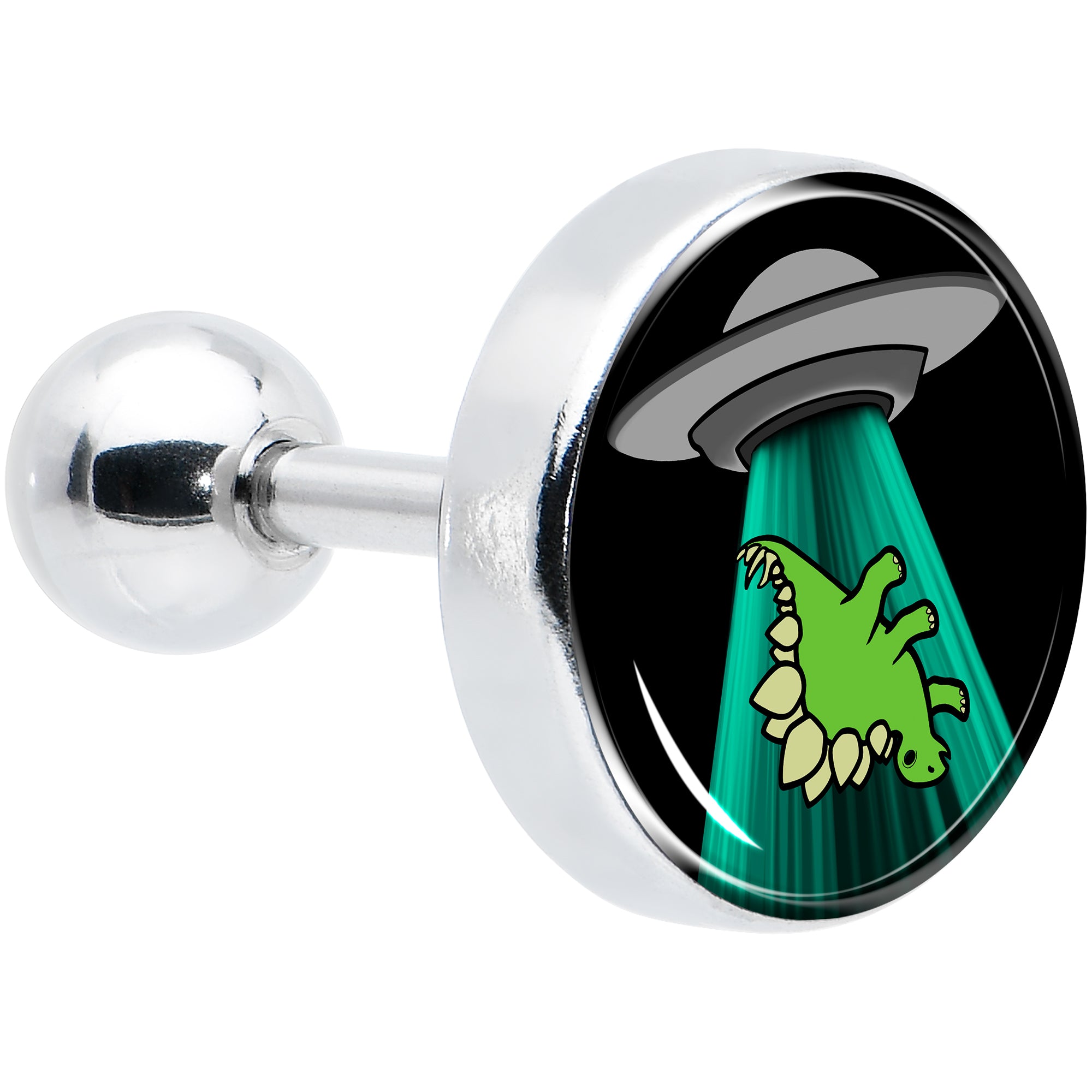 16G 1/4 Alien UFO Dinosaur Abduction Cartilage Tragus Earring by Onyx O