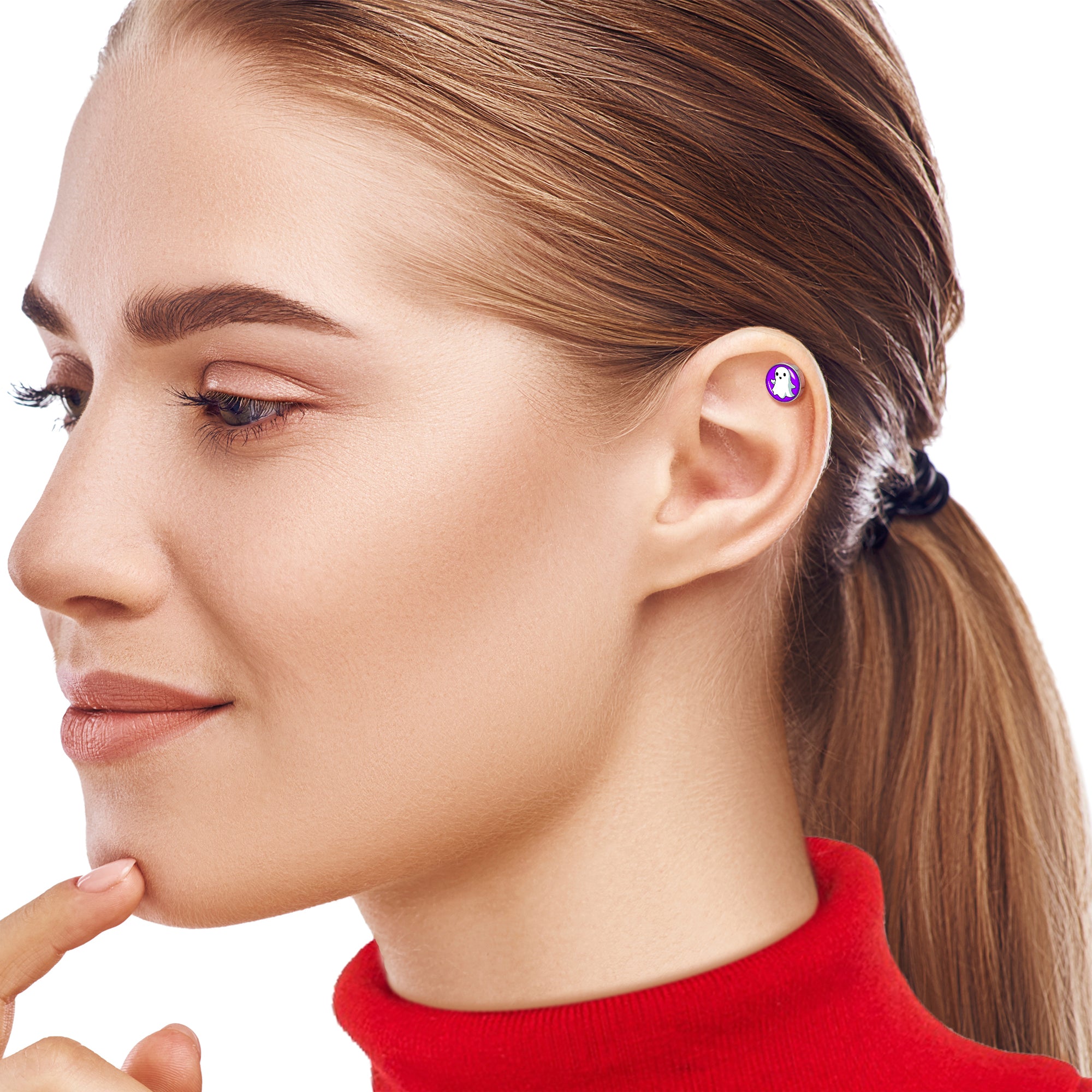 16G 1/4 Ghost Cartilage Tragus Earring by Onyx O