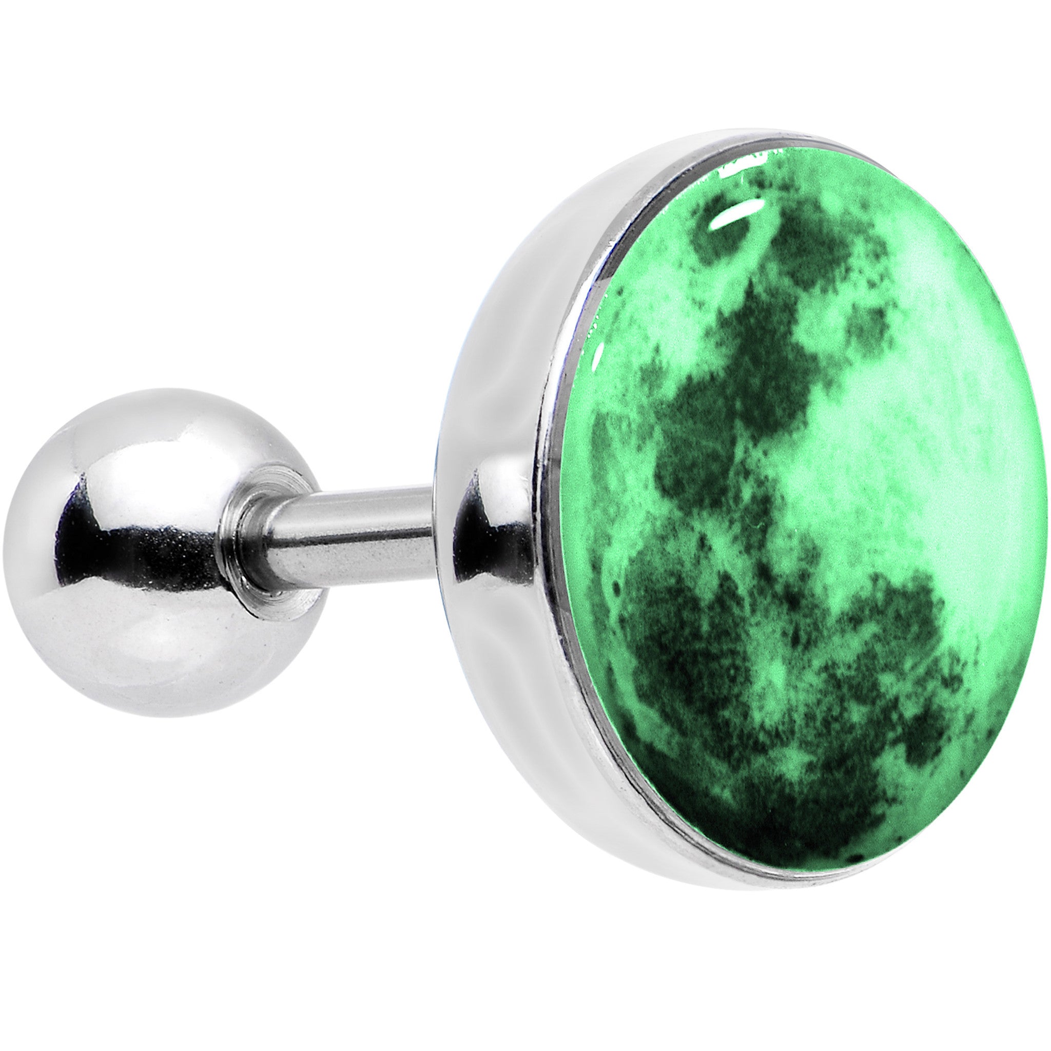 16G Moon Glow in the Dark Tragus Cartilage Earring