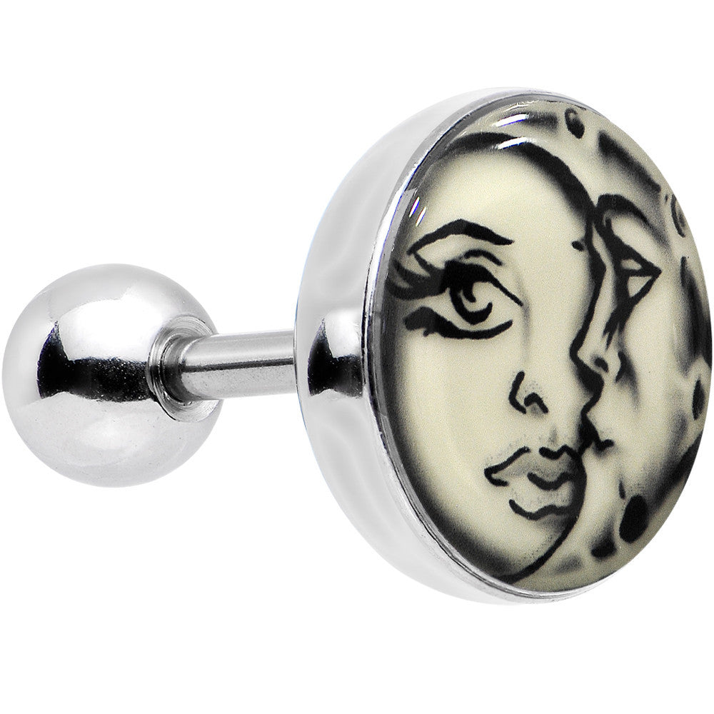 16G Celestial Sun Moon Glow in the Dark Tragus Cartilage Earring