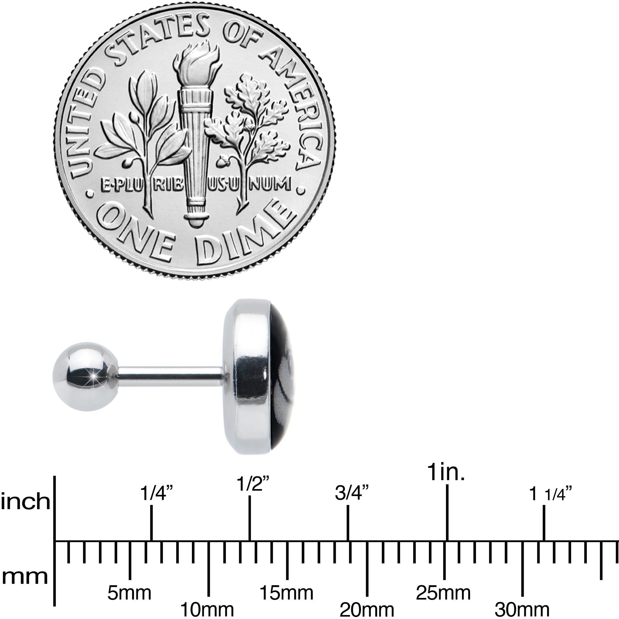 16G Glow in the Dark Poop Tragus Cartilage Earring by Onyx O