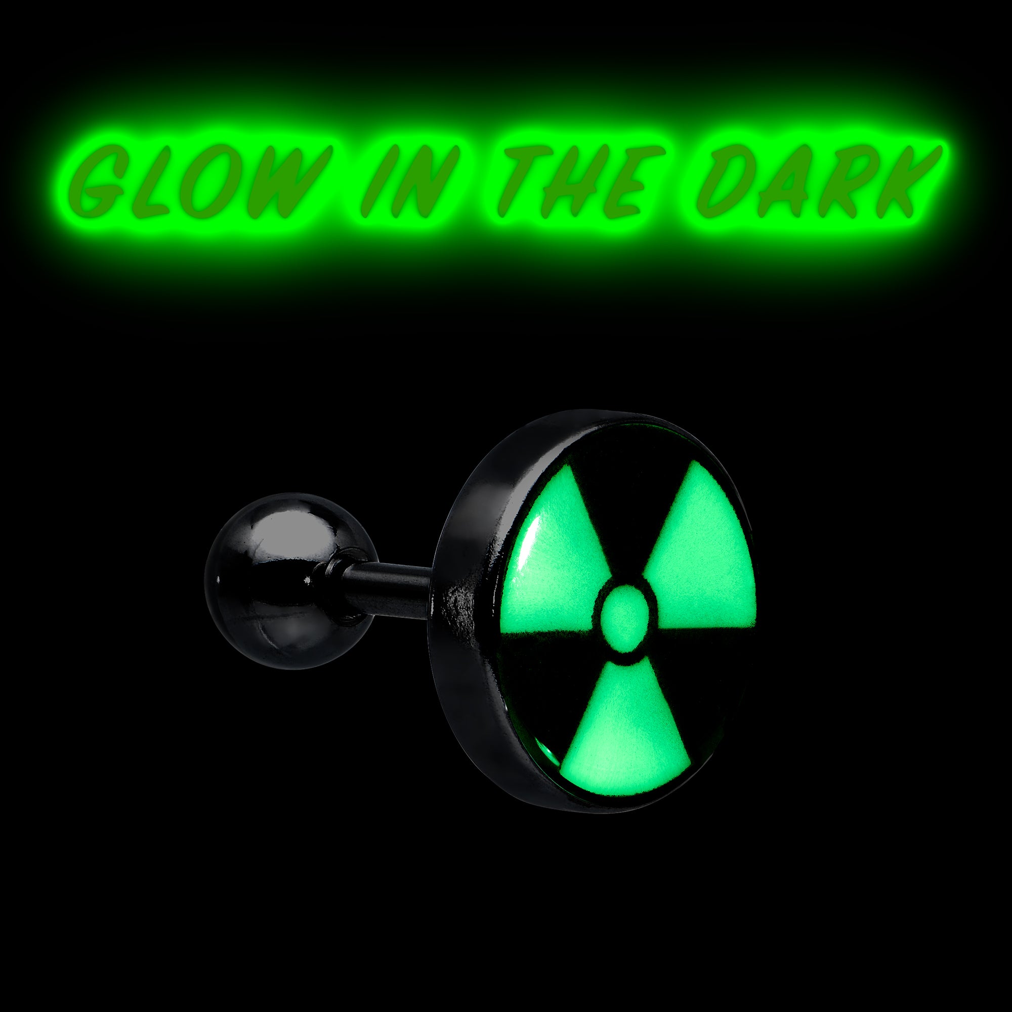 16G Glow in the Dark Radioactive Tragus Cartilage Earring by Onyx O