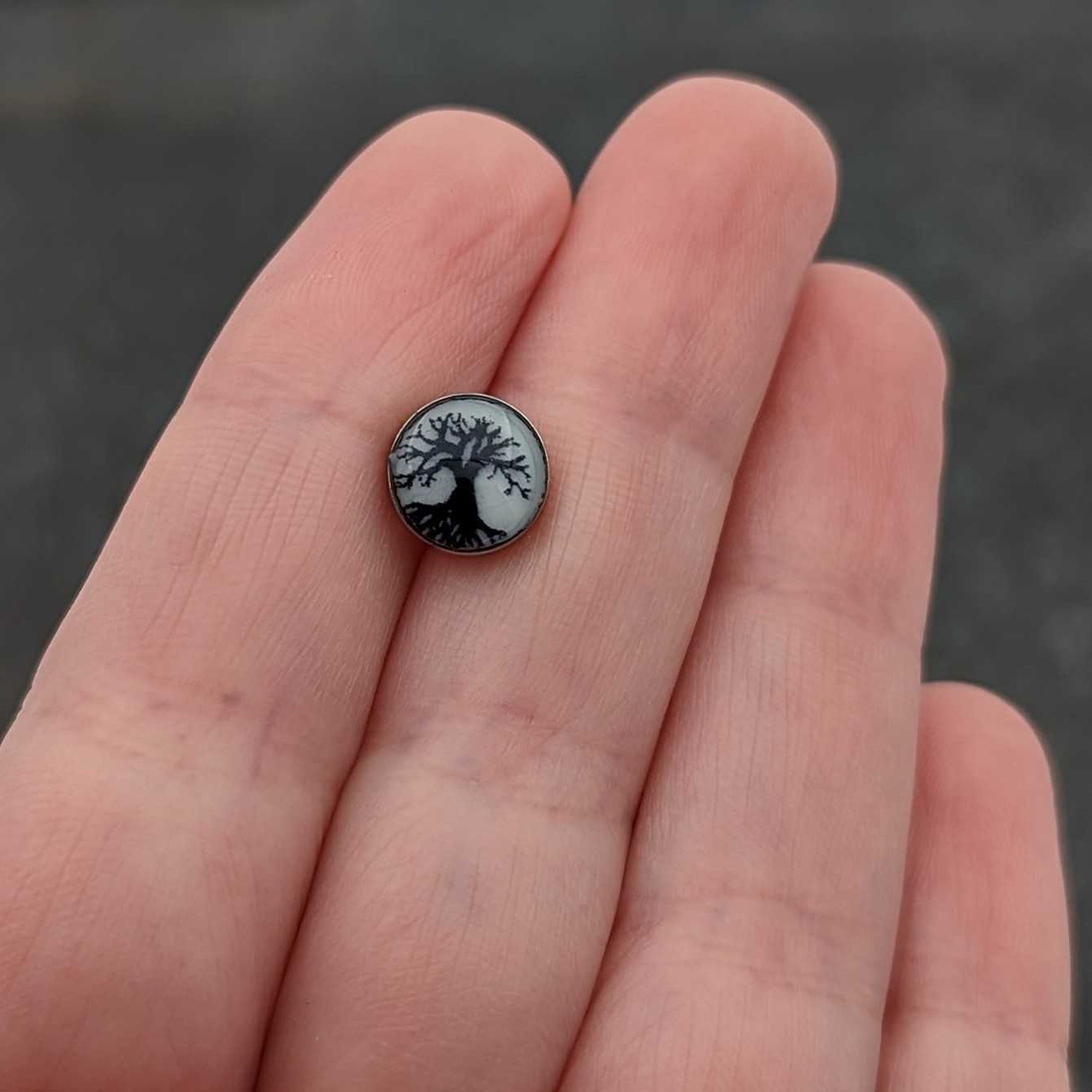 16G Glow in the Dark Tree of Life Tragus Cartilage Earring by Onyx O