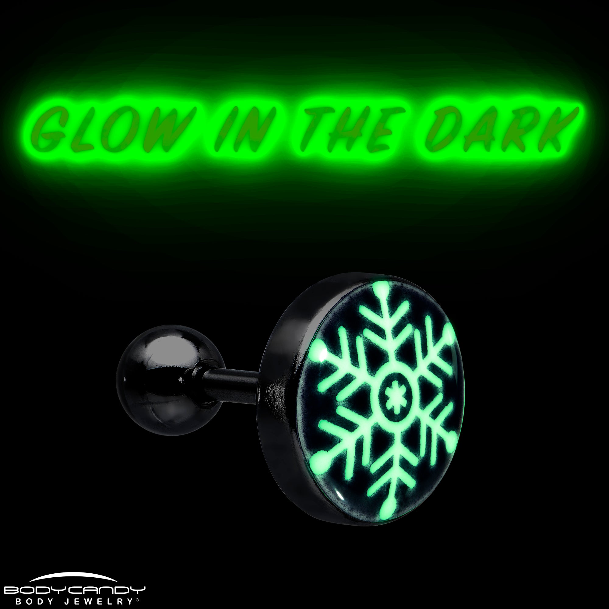 Glow in the Dark Holiday Christmas Tree Tragus Cartilage Earring by Onyx O