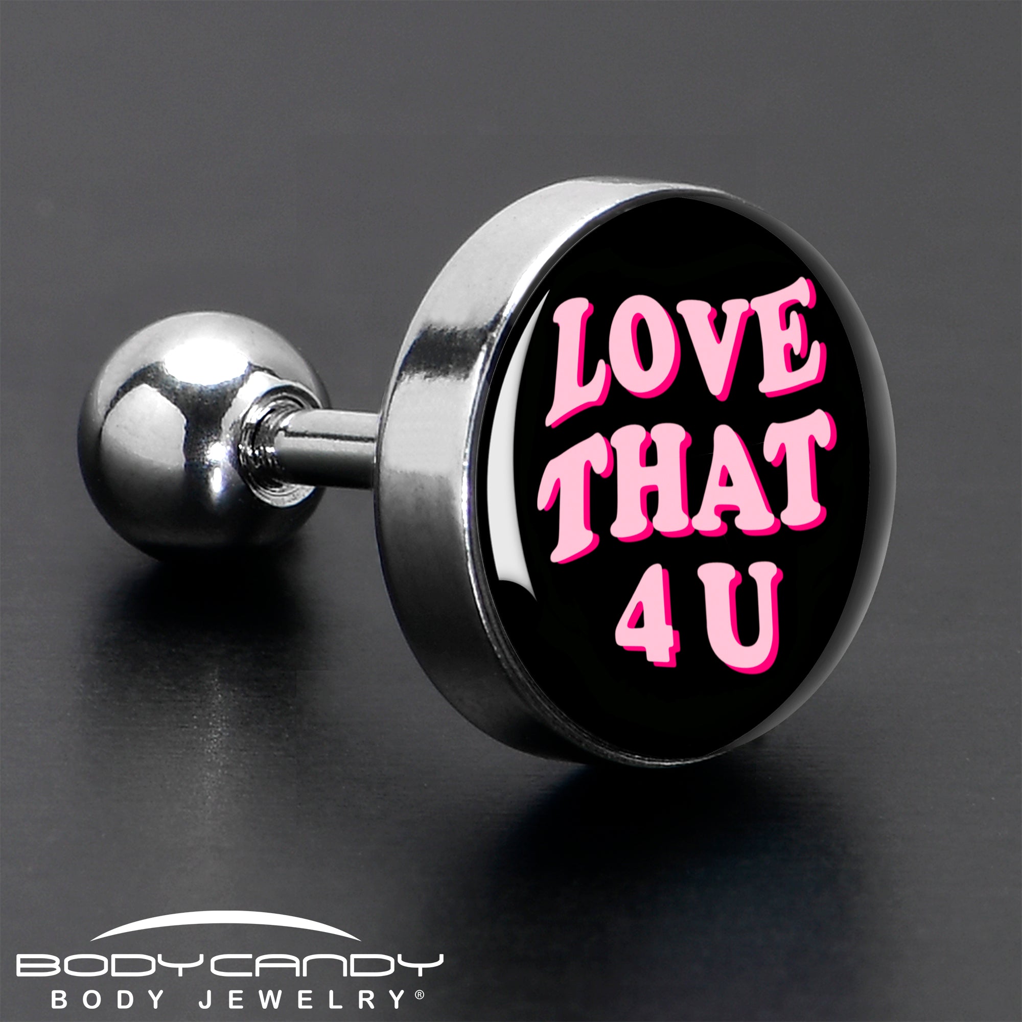 16G 1/4 Love That 4 You Cartilage Tragus Earring by Onyx O