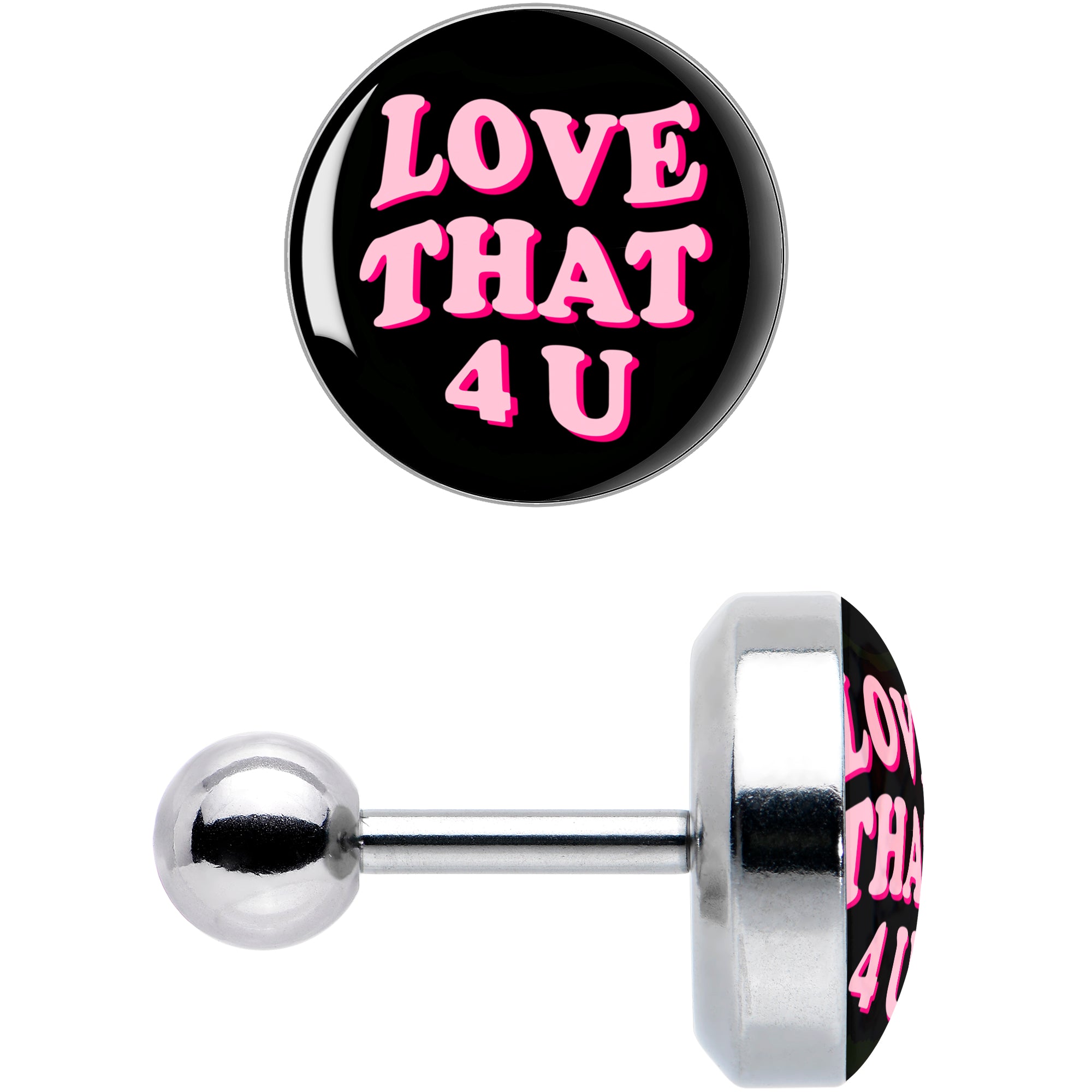 16G 1/4 Love That 4 You Cartilage Tragus Earring by Onyx O