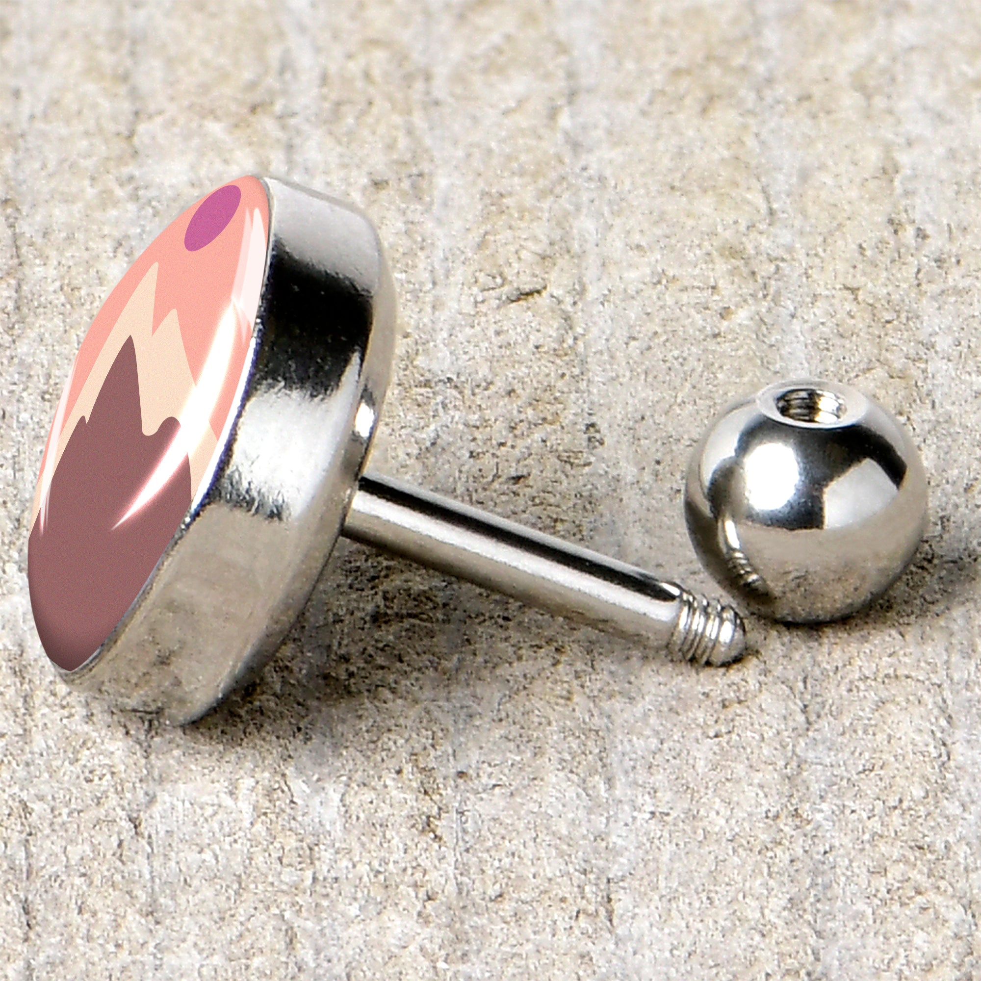 16G 1/4 Mountain Sunrise Tragus Cartilage Earring by Onyx O