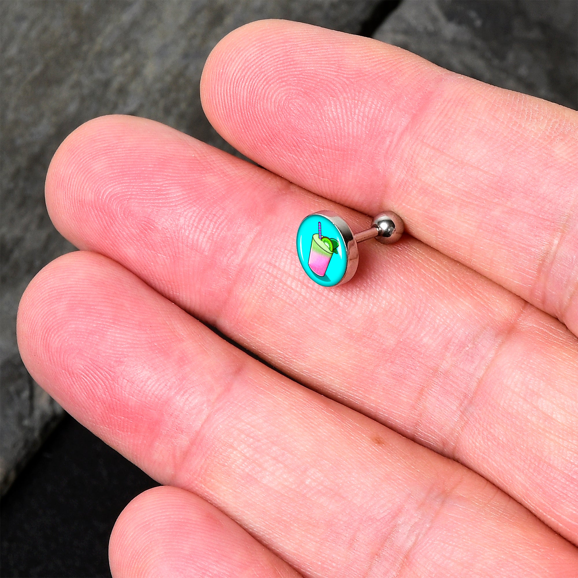 16G 1/4 Summer Drink Cartilage Tragus Earring by Onyx O