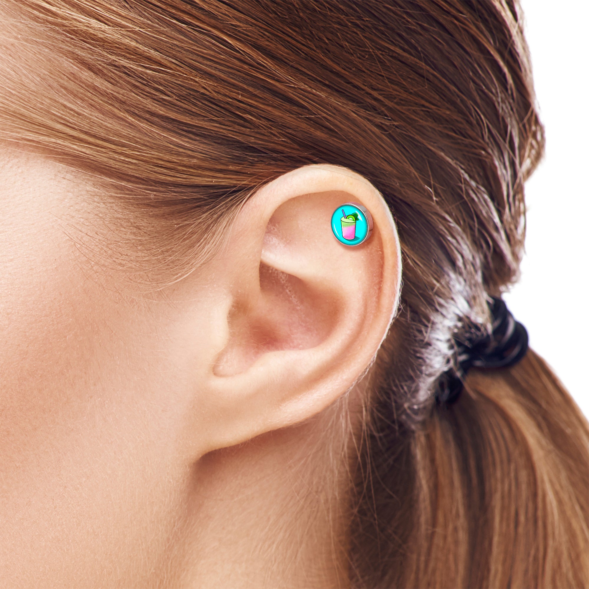 16G 1/4 Summer Drink Cartilage Tragus Earring by Onyx O