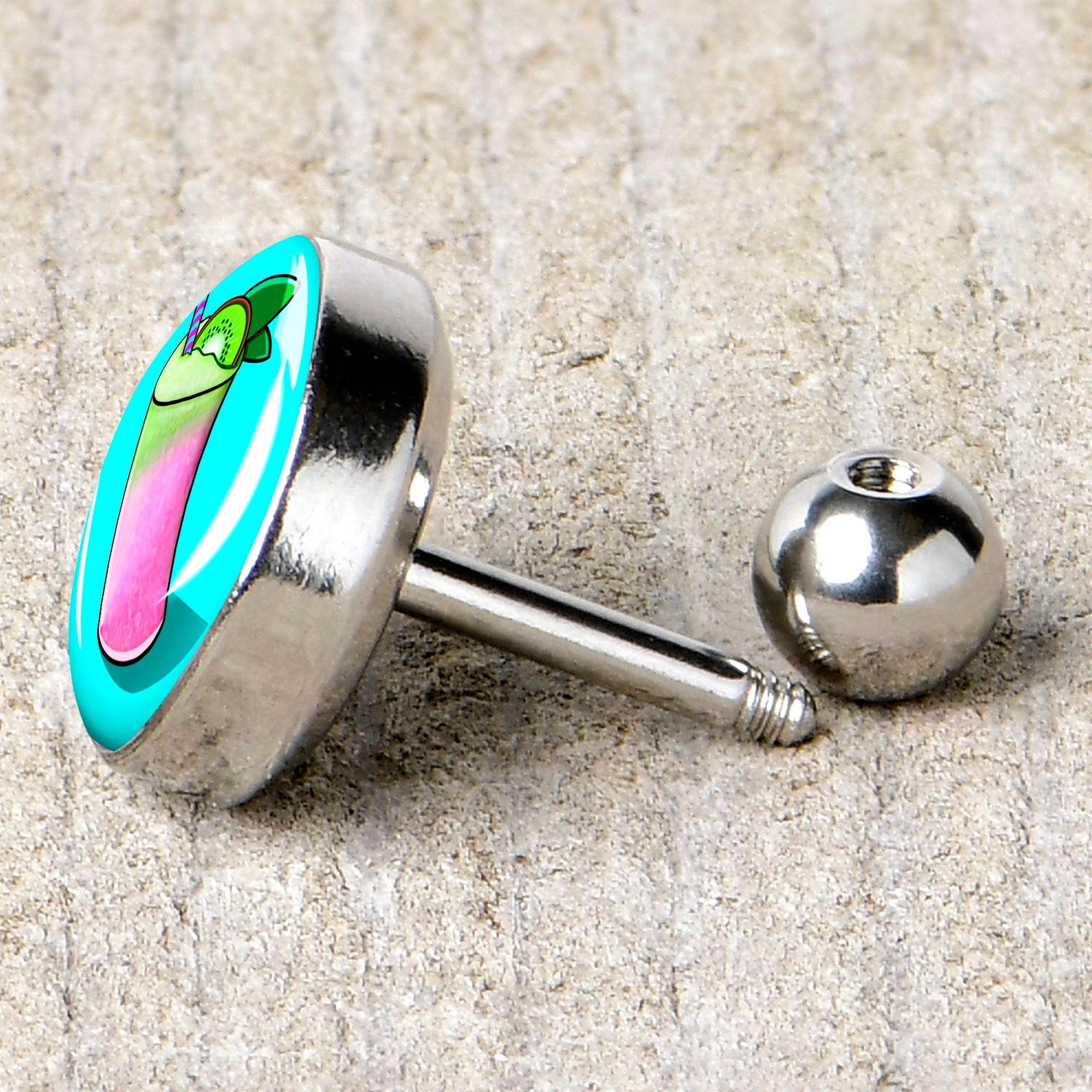 16G 1/4 Summer Drink Cartilage Tragus Earring by Onyx O