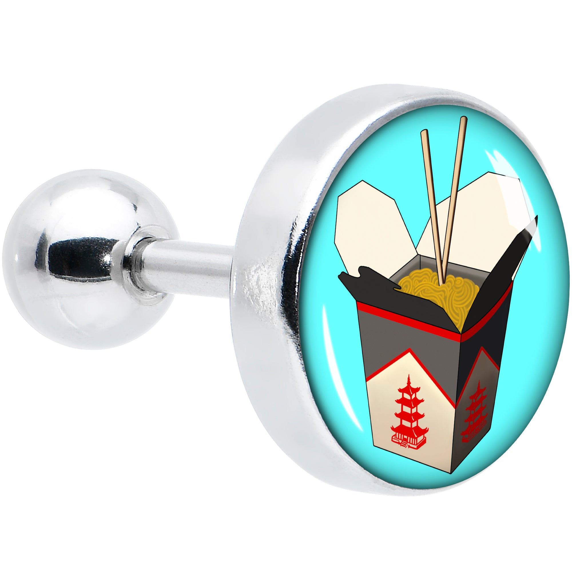 16G 1/4 Chinese Take Out Cartilage Tragus Earring by Onyx O