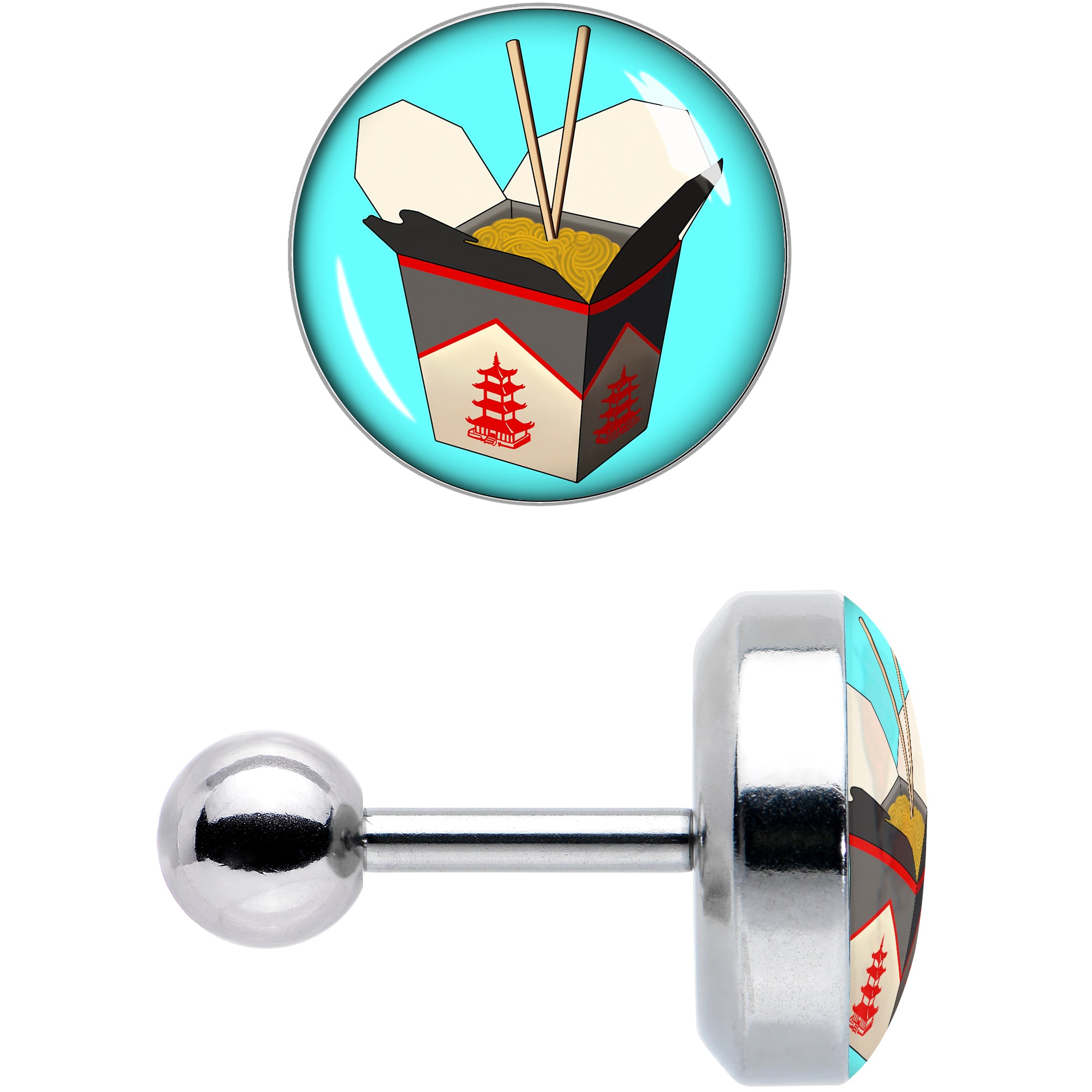 16G 1/4 Chinese Take Out Cartilage Tragus Earring by Onyx O