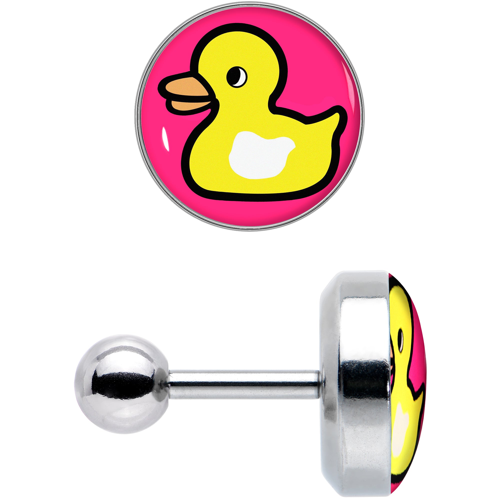 16G 1/4 Yellow Ducky Cartilage Tragus Earring by Onyx O